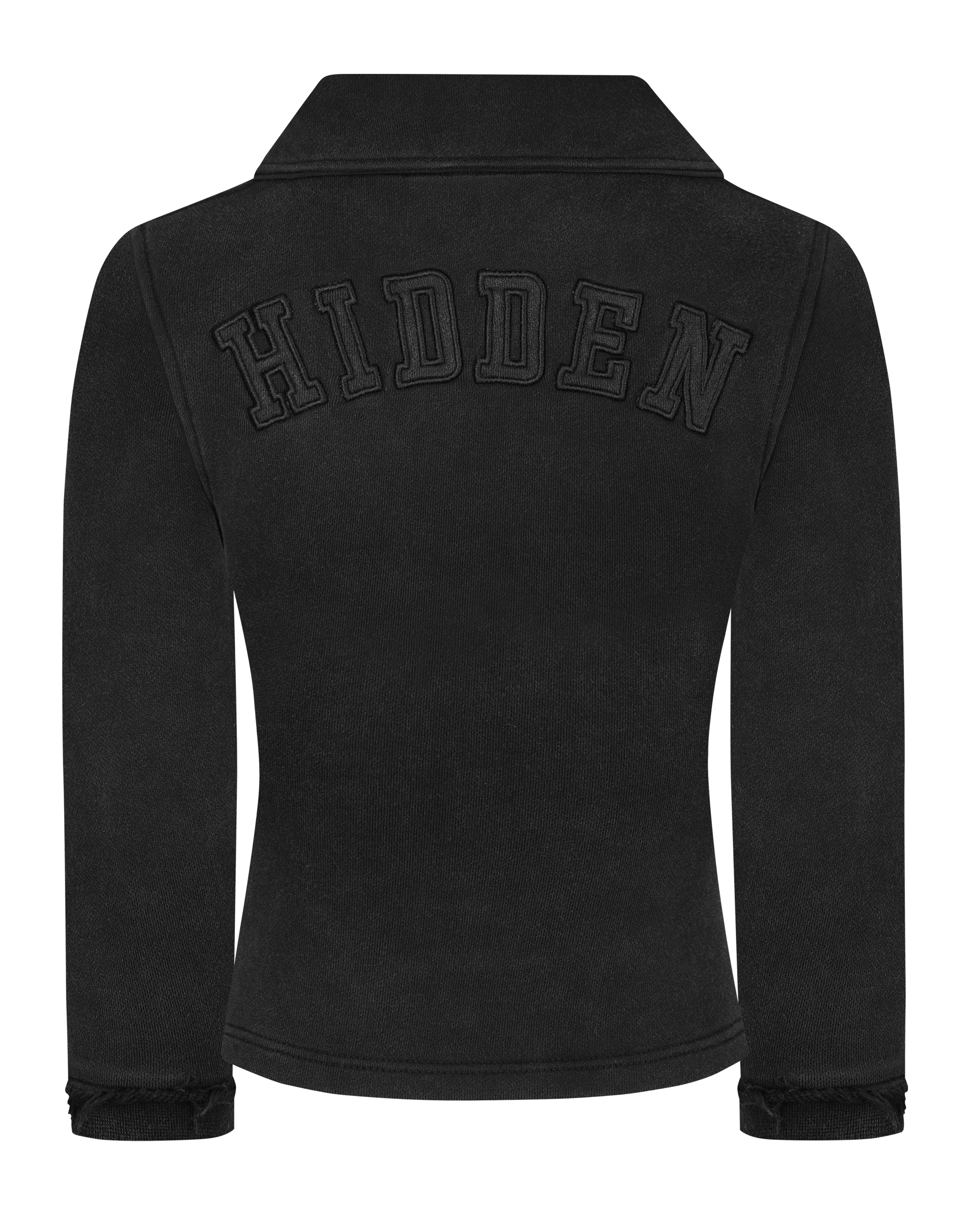 HIDDEN CULT® Vintage Black Three-Quarter Zip Sweater