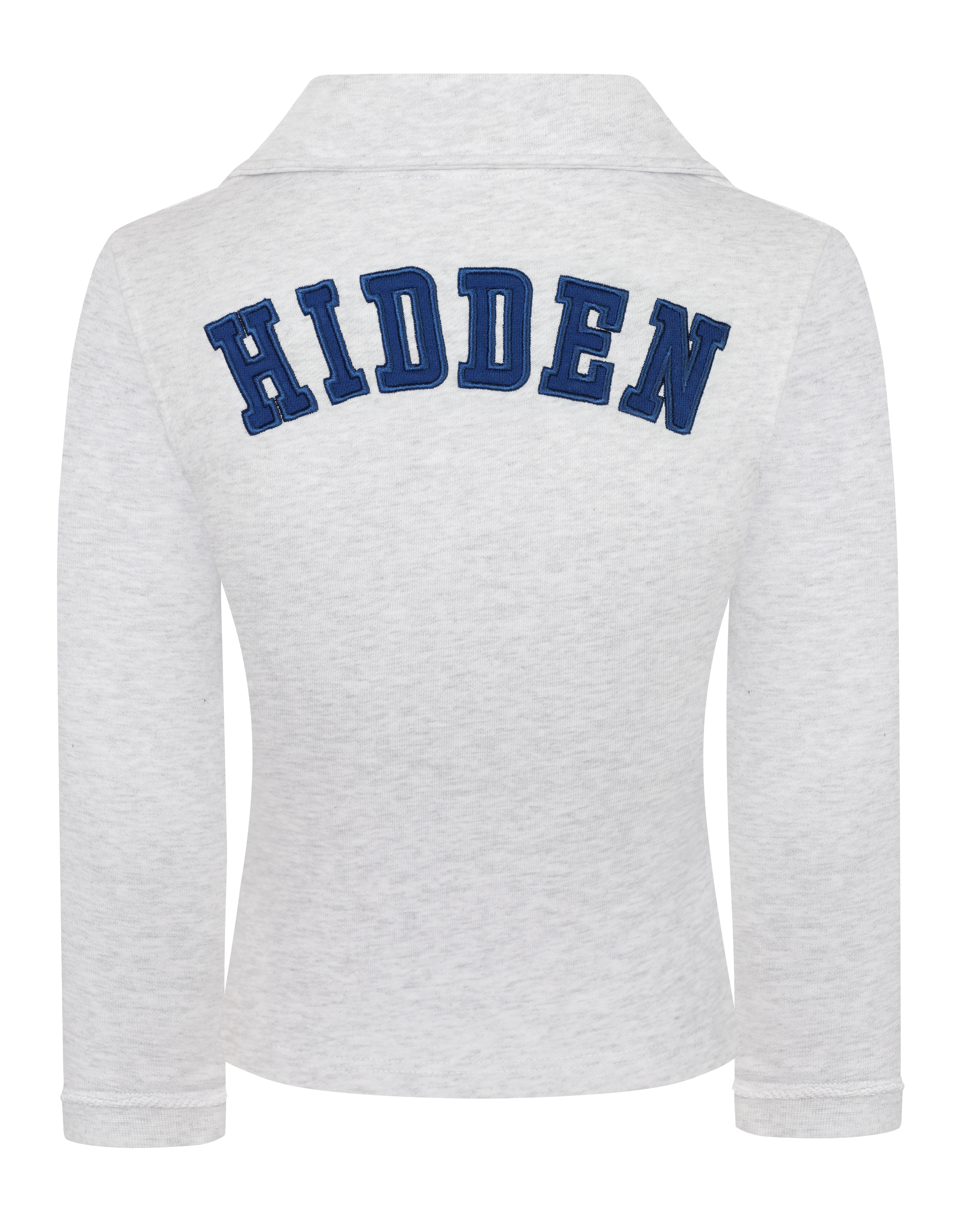 secret様 COMFY HIDDEN CULT® Navy Cloud Grey Three-Quarter Zip Sweater