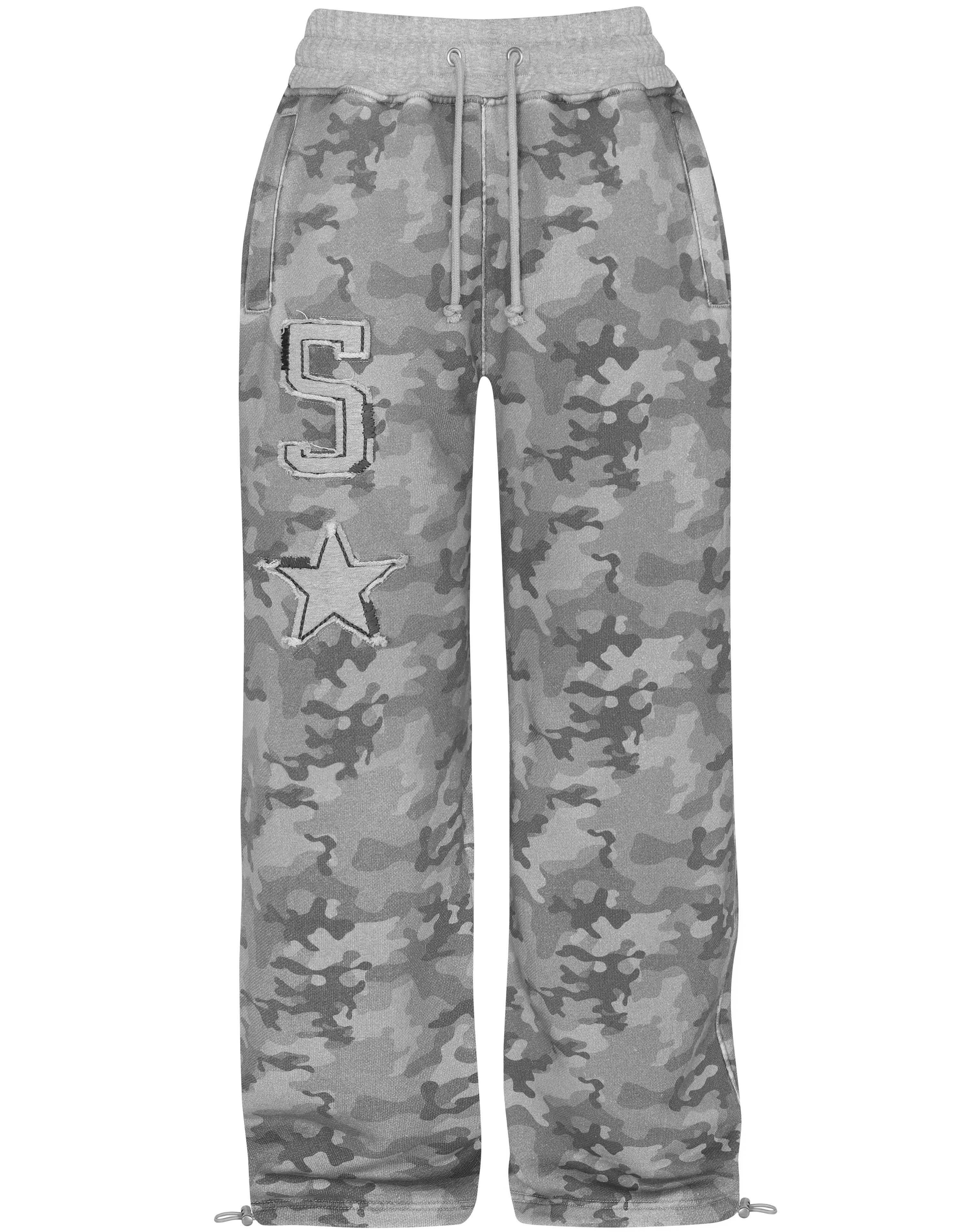 HIDDEN CULT Grey Camo Baggy Sweatpants