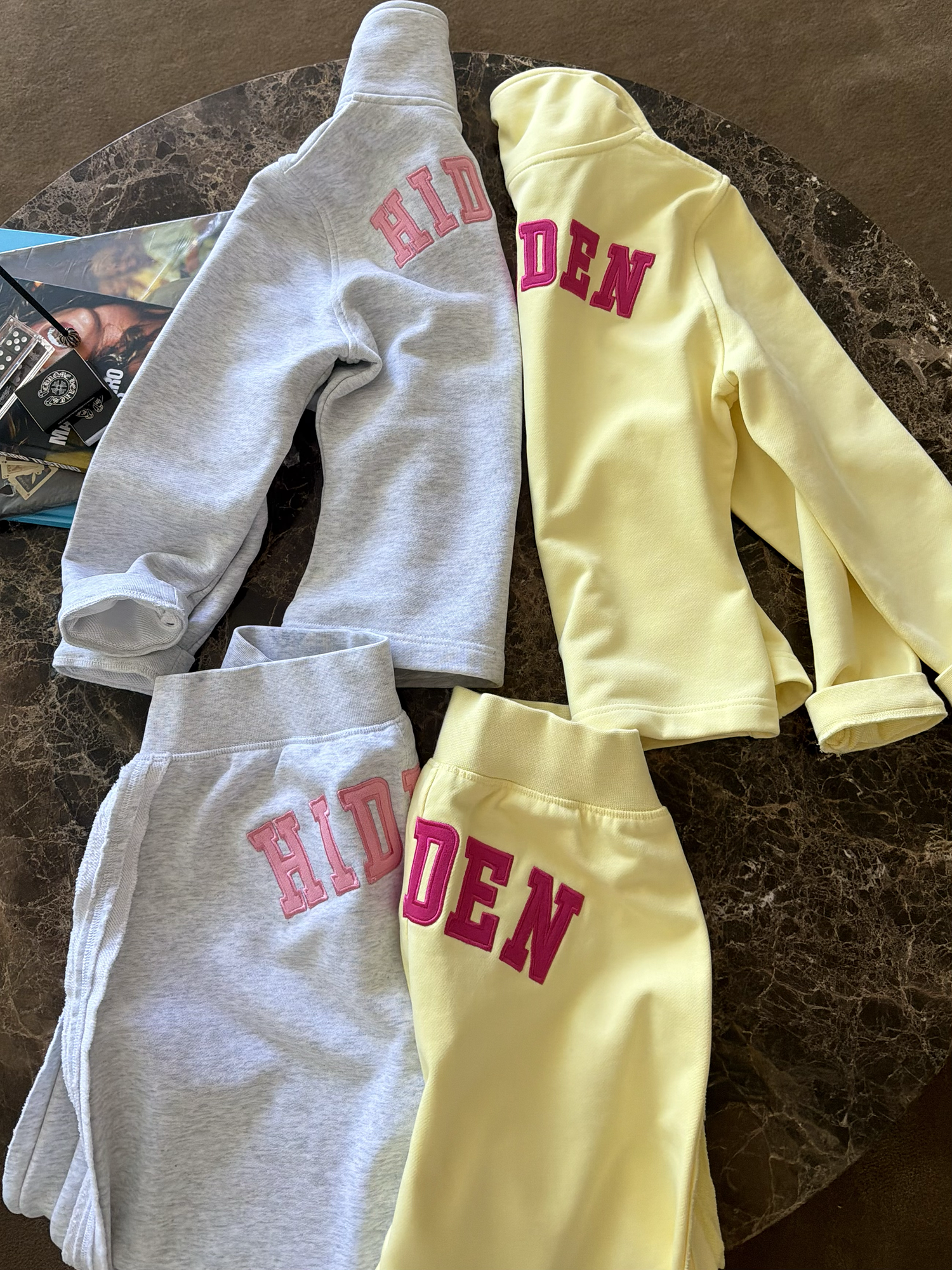 HIDDEN CULT® Cloud Grey Three-Quarter Zip Sweater Slim fit Form fitted Sweater TikTok Marl y2k