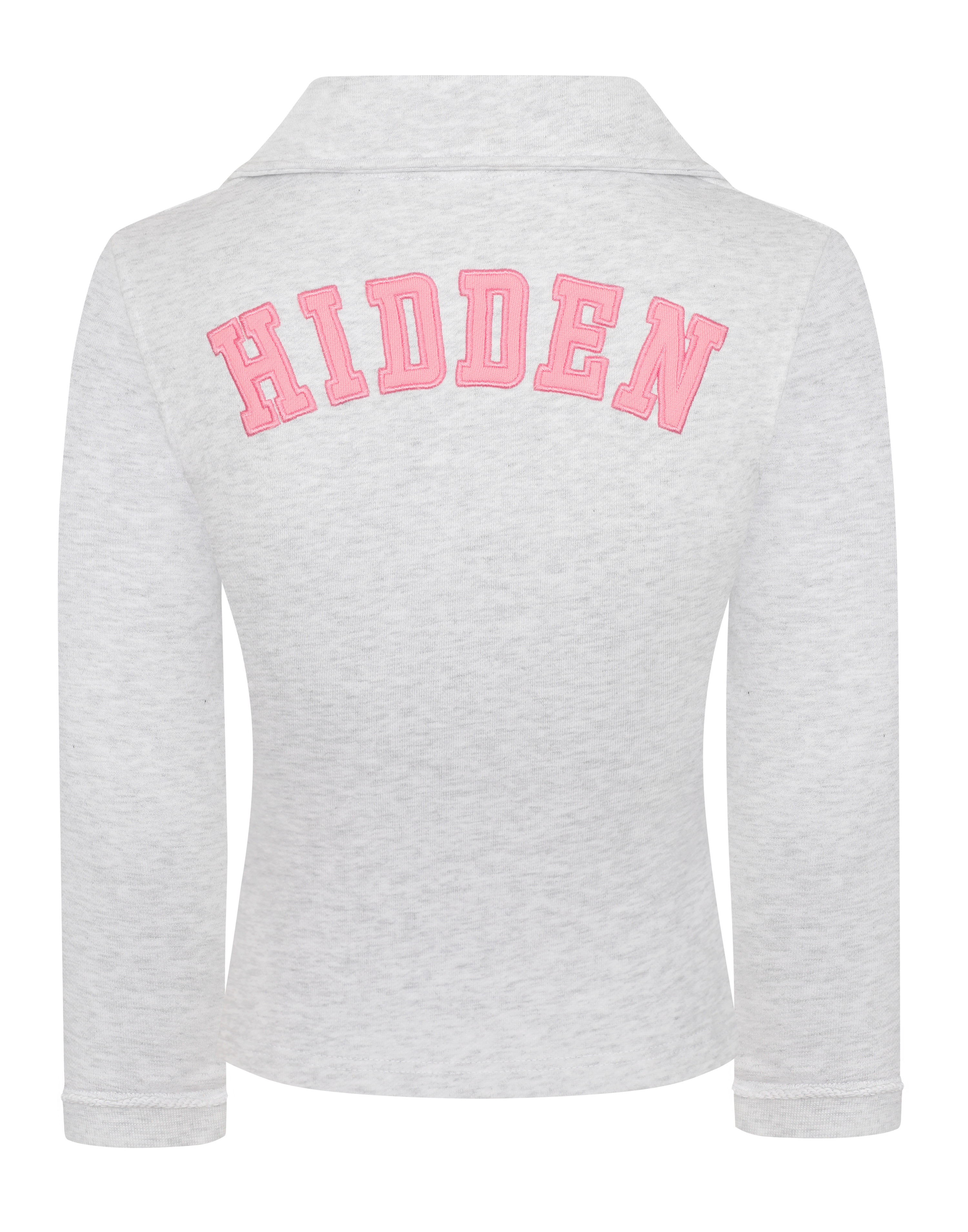 HIDDEN CULT® Cloud Grey Three-Quarter Zip Sweater Slim fit Form fitted Sweater TikTok Marl y2k