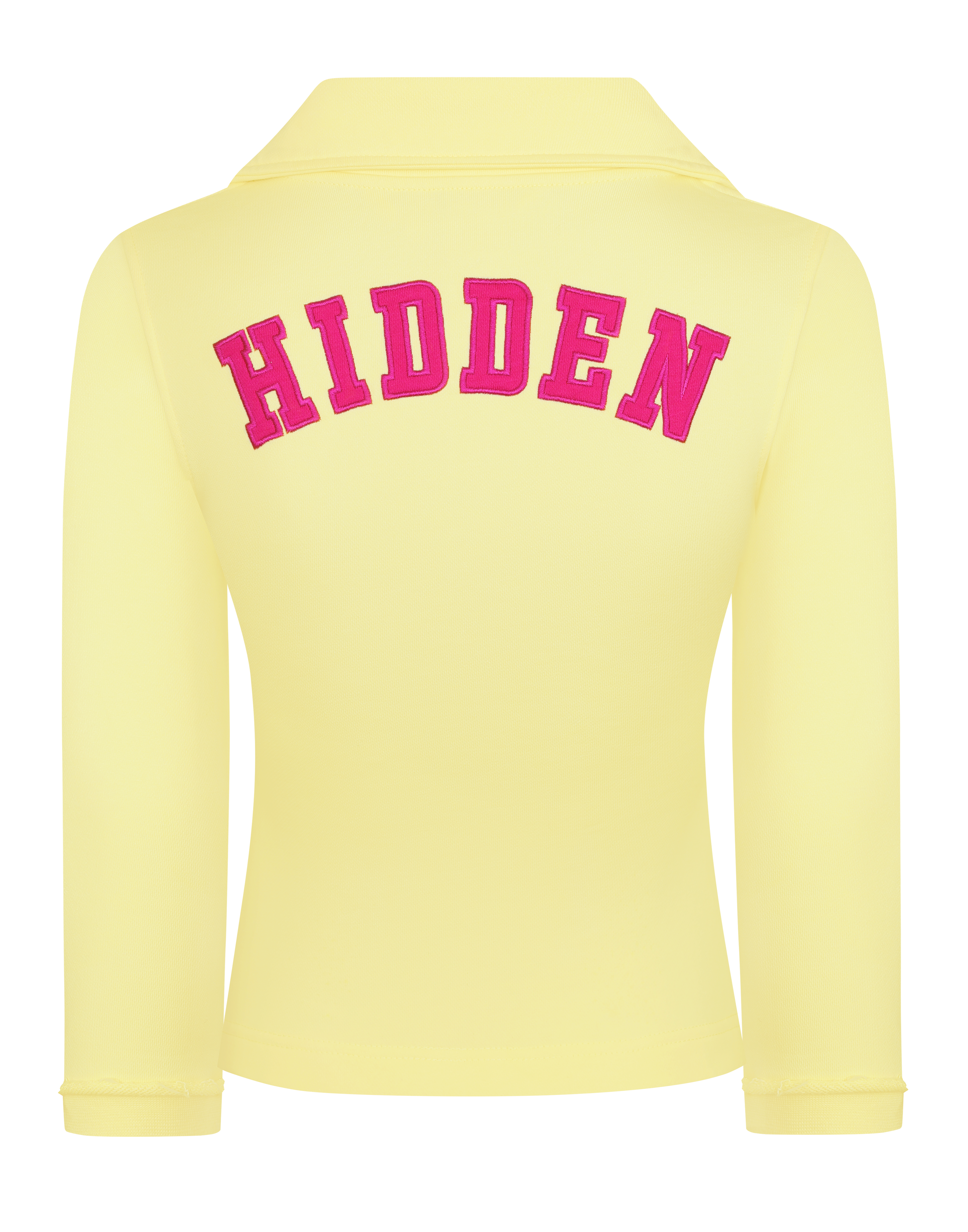 HIDDEN CULT® Gelato Three-Quarter Zip Womens Form fitted TikTok Streetwear Light Yellow 3/4 Sweater