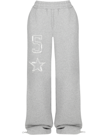 HIDDEN CULT Baggy Grey Star Sweatpants Women's Tall Friendly Streetwear Clothing Fashion TikTok