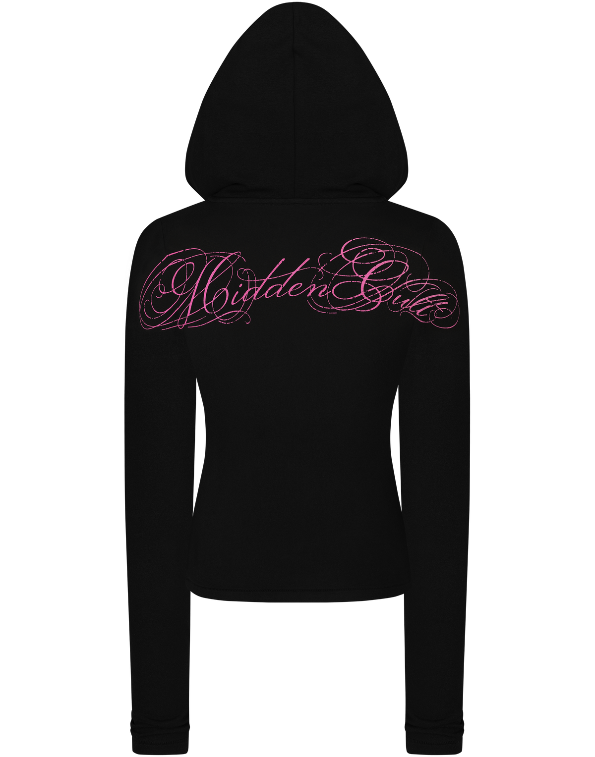 HIDDEN CULT Thermal Pink Signature Zip Up Hoodie Stretch Warm Gym Bodycon Athleisure Workout TikTok