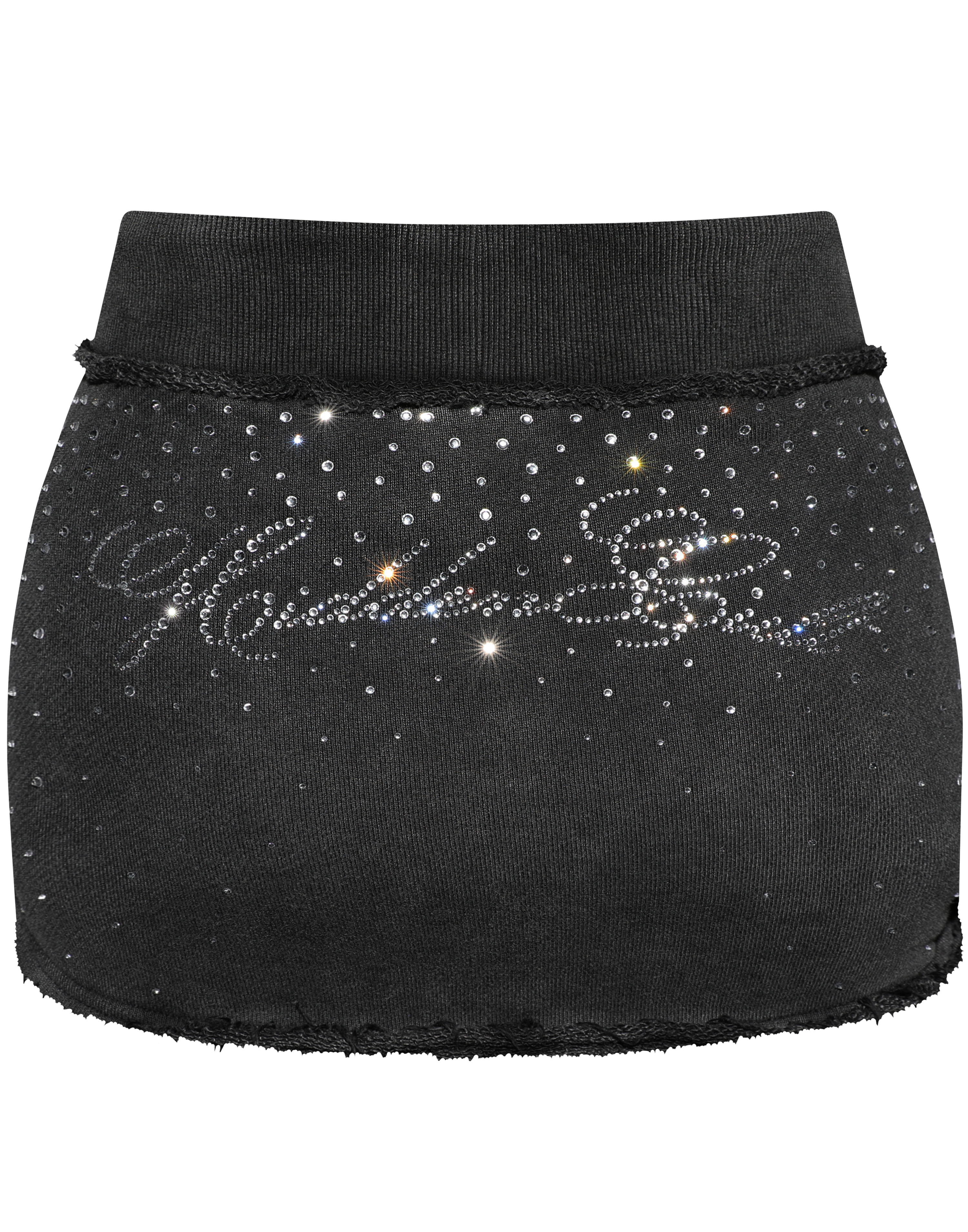 HIDDEN CULT Rhinestone Black Wash Mini Skirt Crystal Glitter y2k Tight Short Skirt Women's TikTok