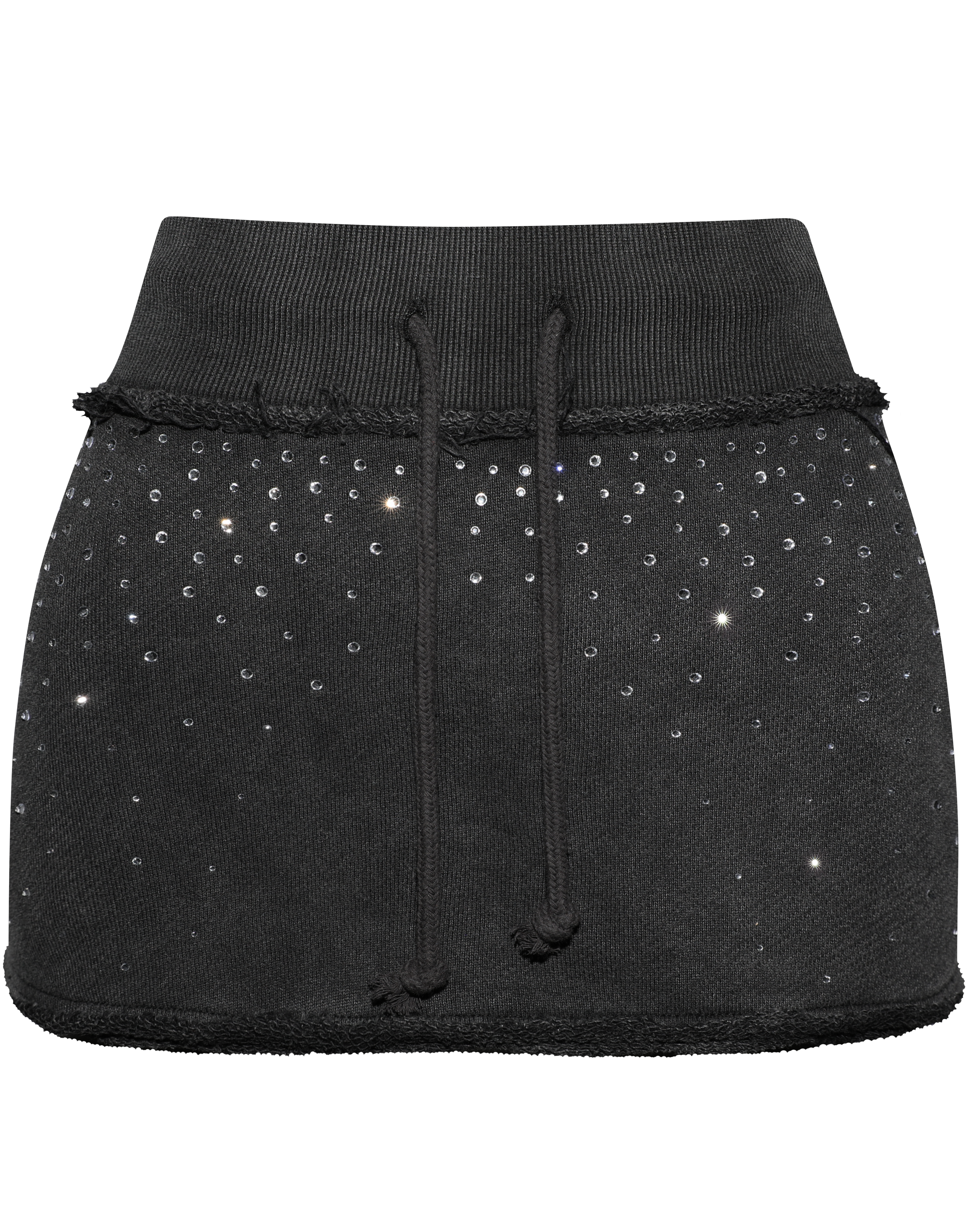 HIDDEN CULT Rhinestone Black Wash Mini Skirt Crystal Glitter y2k Tight Short Skirt Women's TikTok