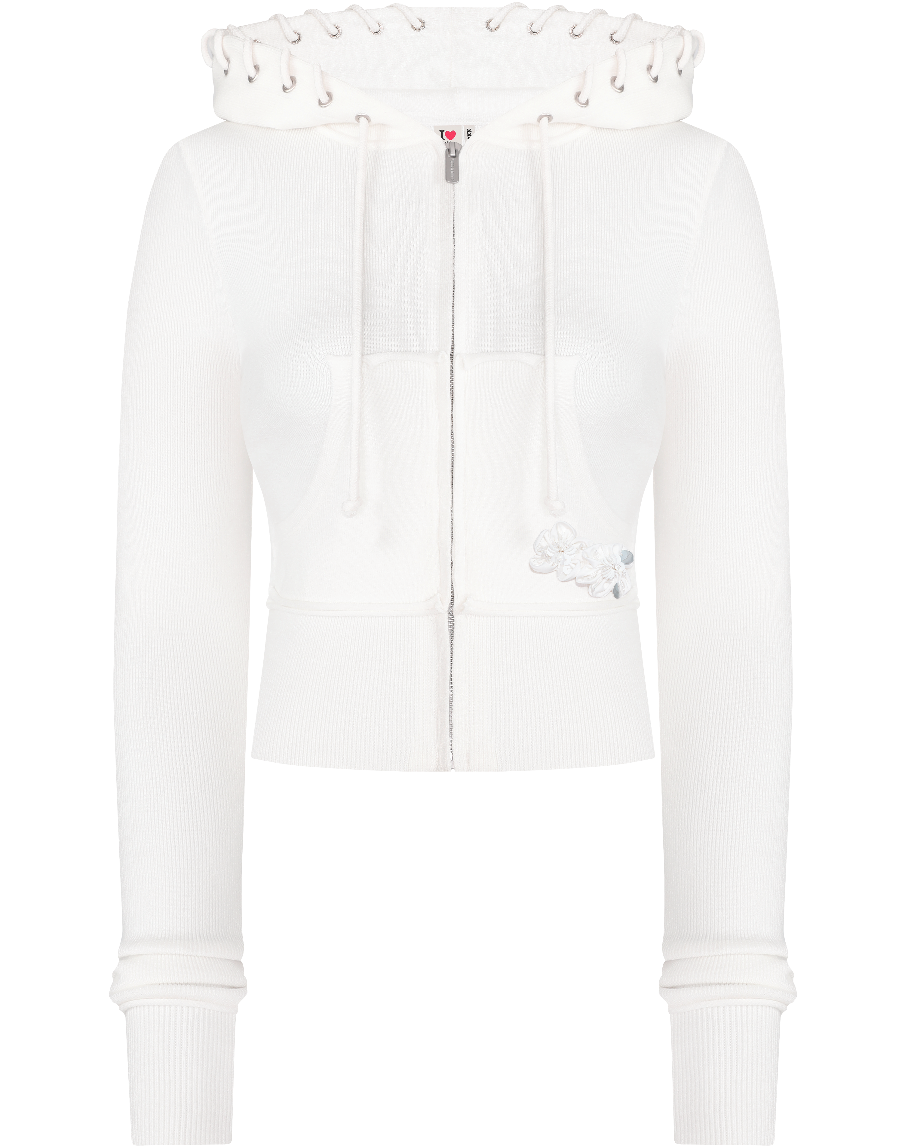 HIDDEN CULT Fleur Soft Knit Set White Pants Sweatsuit Women's Fashion TikTok Tall Zip Sweater Winter