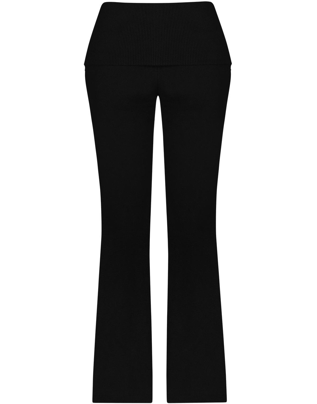 HIDDEN CULT® Fleur Jet Black Soft Knit Foldover Pants Women's Knitted Set Fashion TikTok Tall Pants