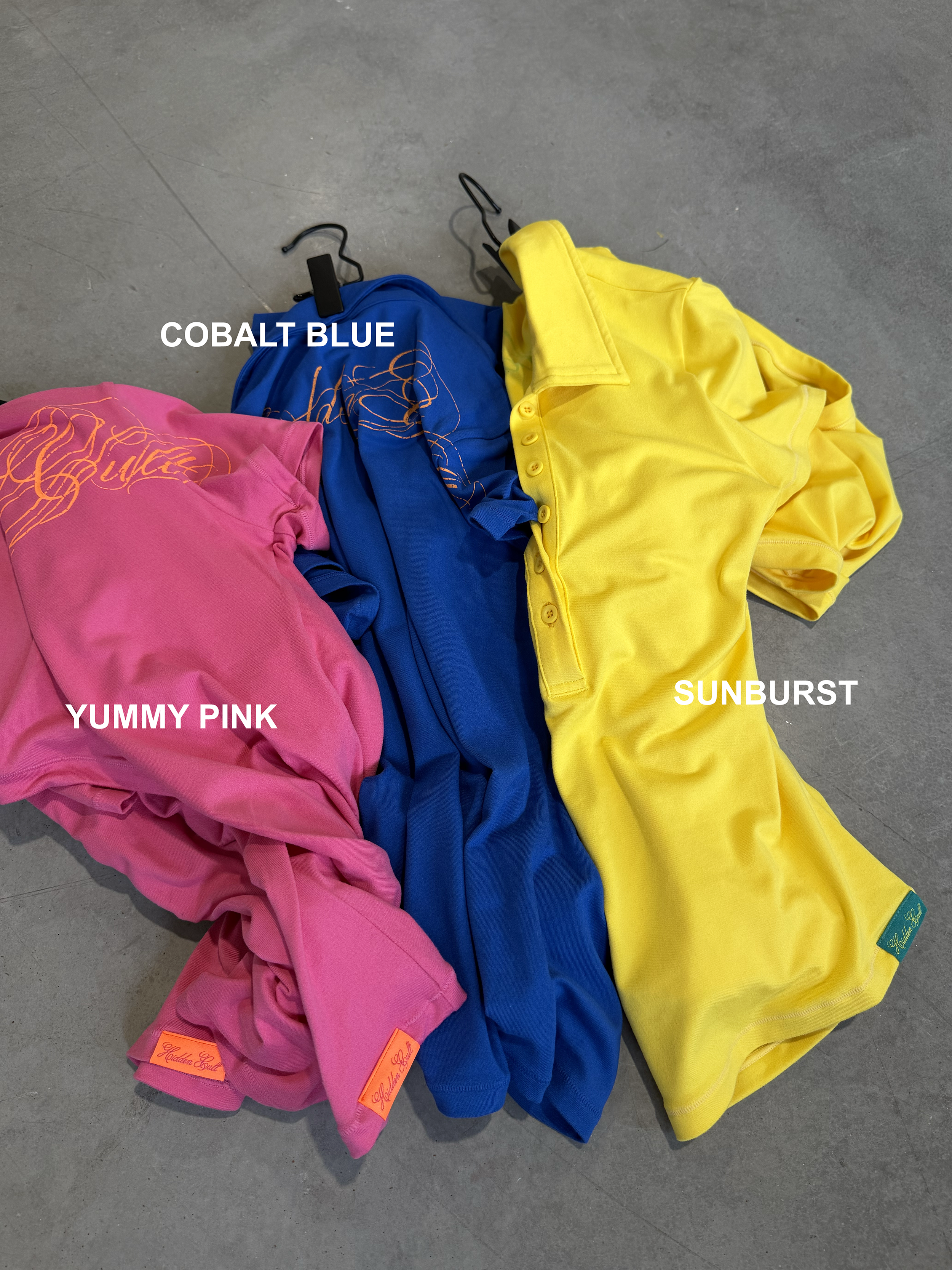 HIDDEN CULT Yummy Pink Polo Set Tee T-shirt Boyshorts Stretch Gym Workout Wear Beach TikTok Summer
