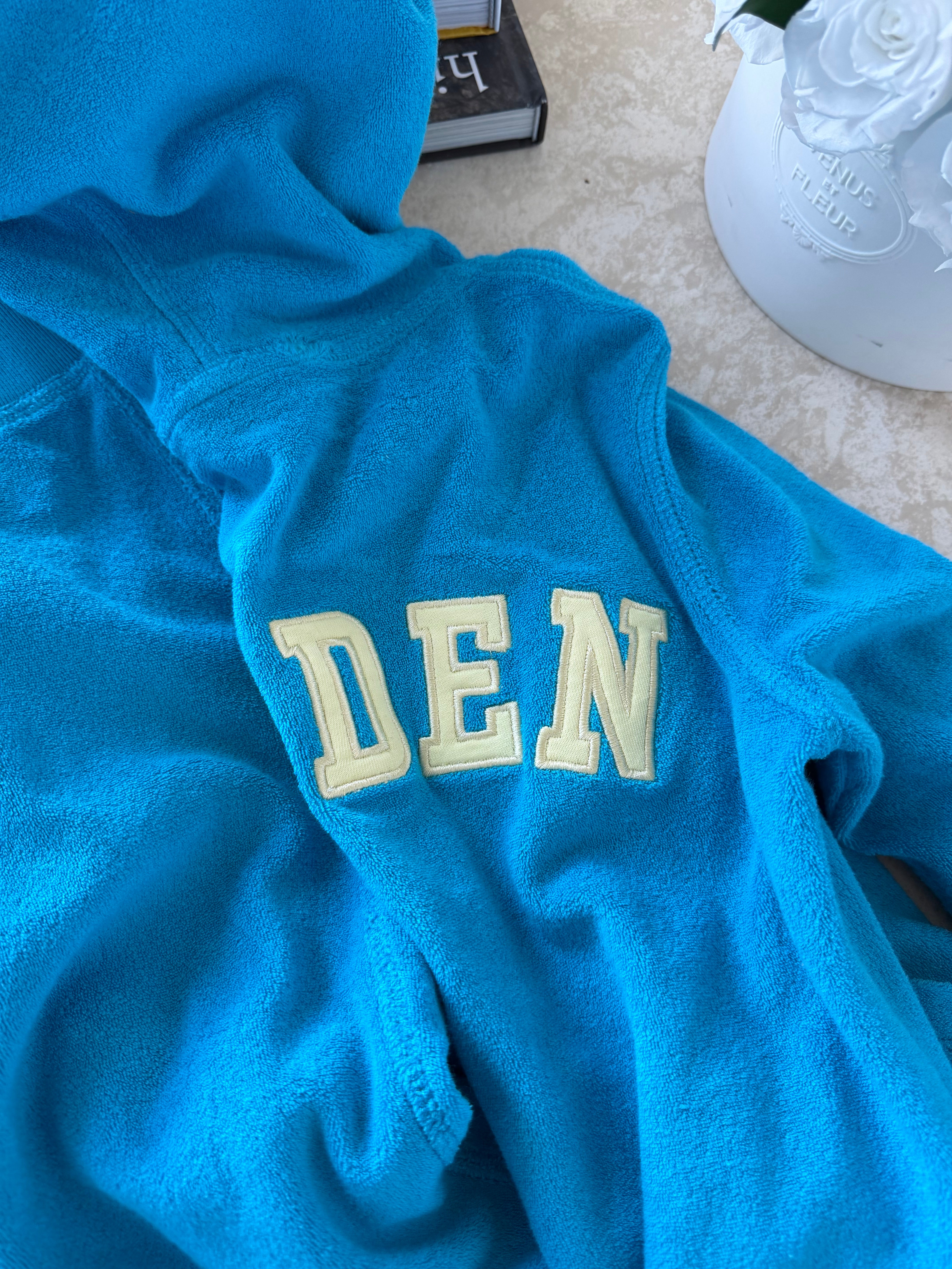 HIDDEN CULT® Curacao Terry Zip Hoodie Embroidered Womens Slim fit TikTok Streetwear y2k 2000s