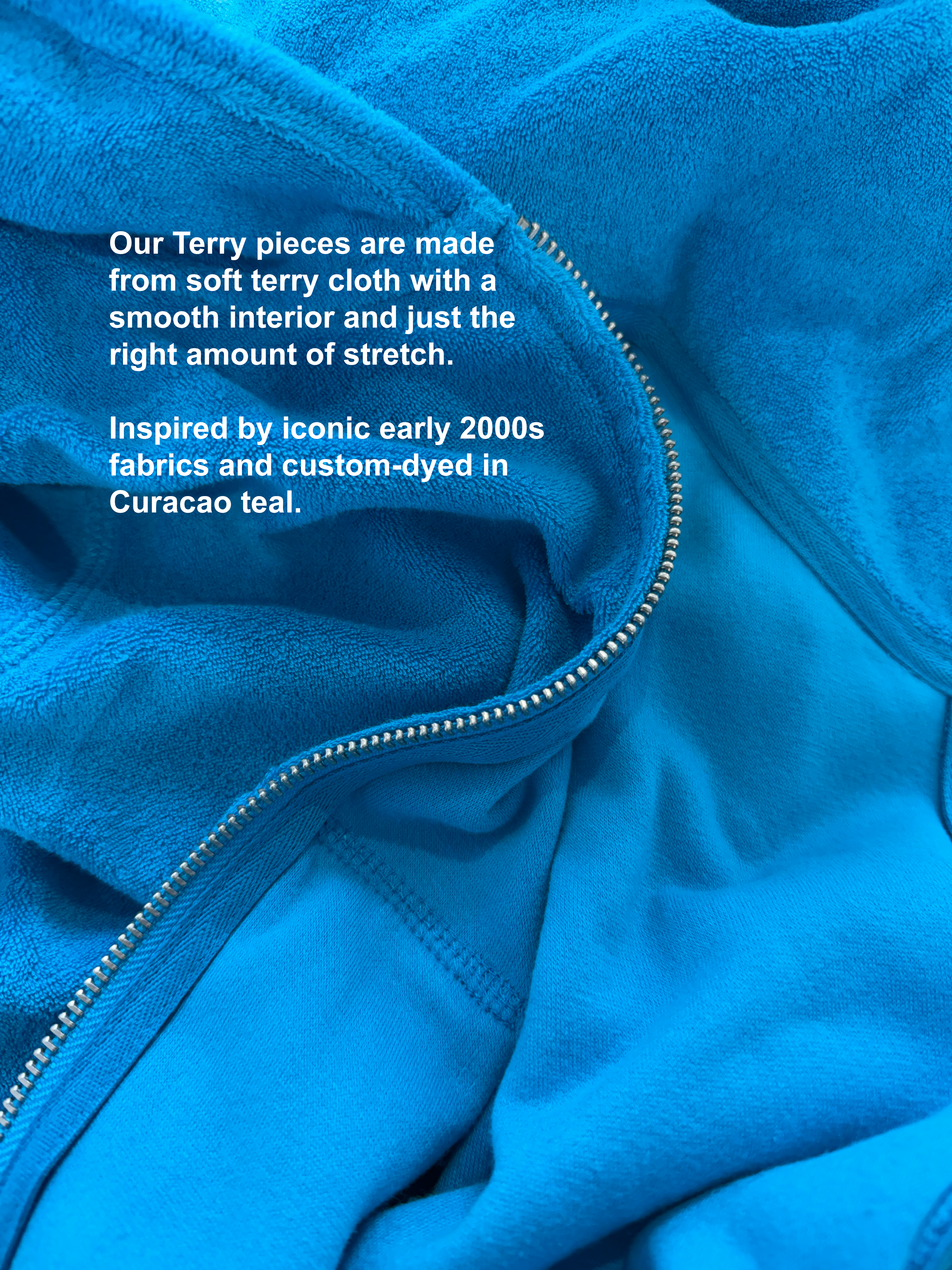 HIDDEN CULT® Curacao Terry Pants Blue y2k Bootcut Low Rise Logo On Butt Tall Friendly Women's TikTok