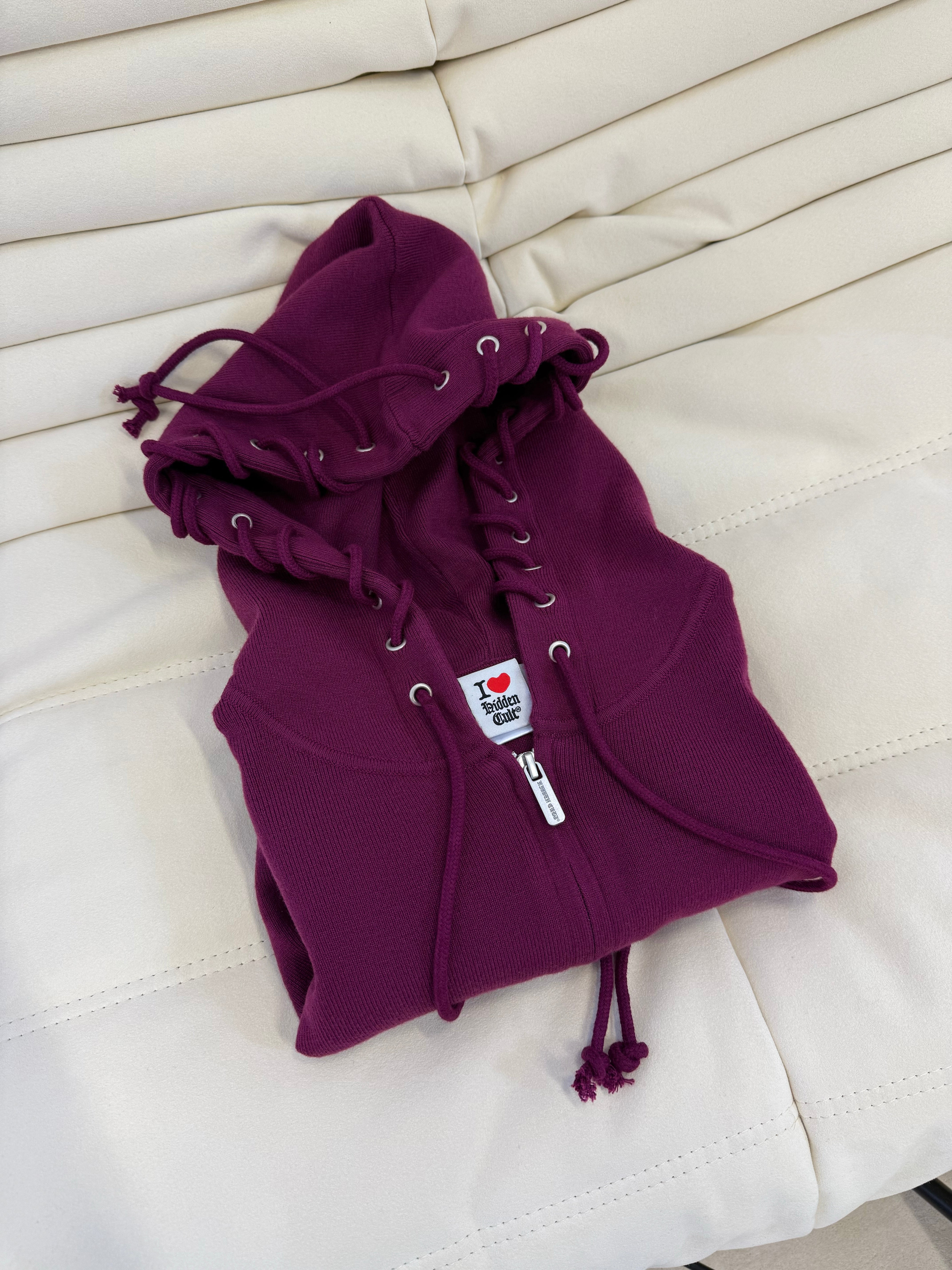 HIDDEN CULT Plum Soft Knit Set Purple Dark Purple Dark Lilac Fall Halloween Sweatsuit Tall TikTok