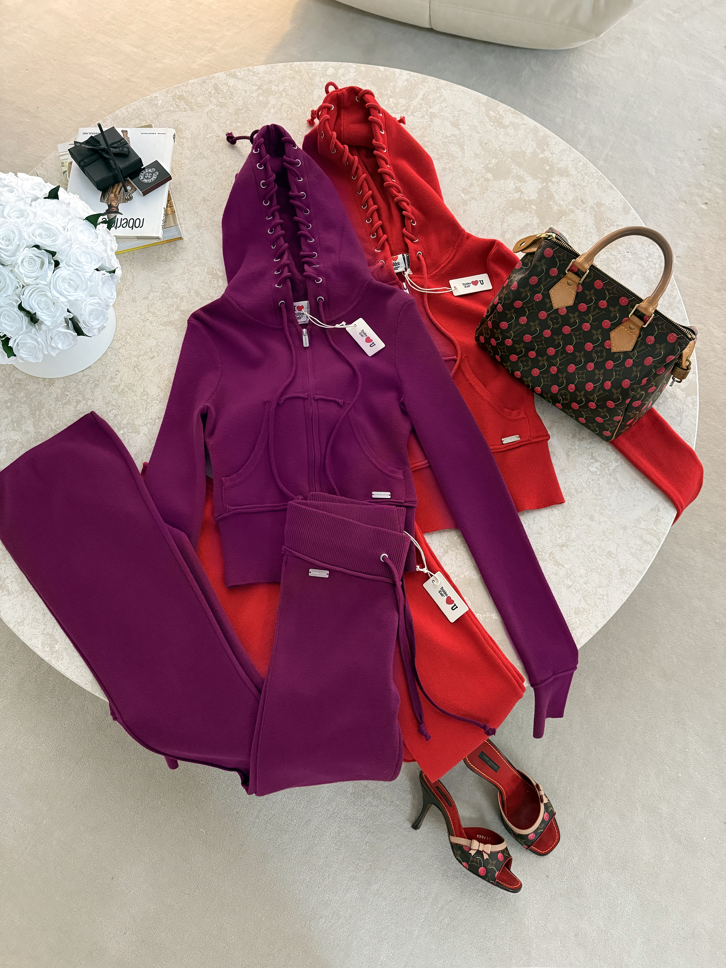 DROP OCT 31ST - *U.S EXCLUSIVE* Plum Soft Knit Set