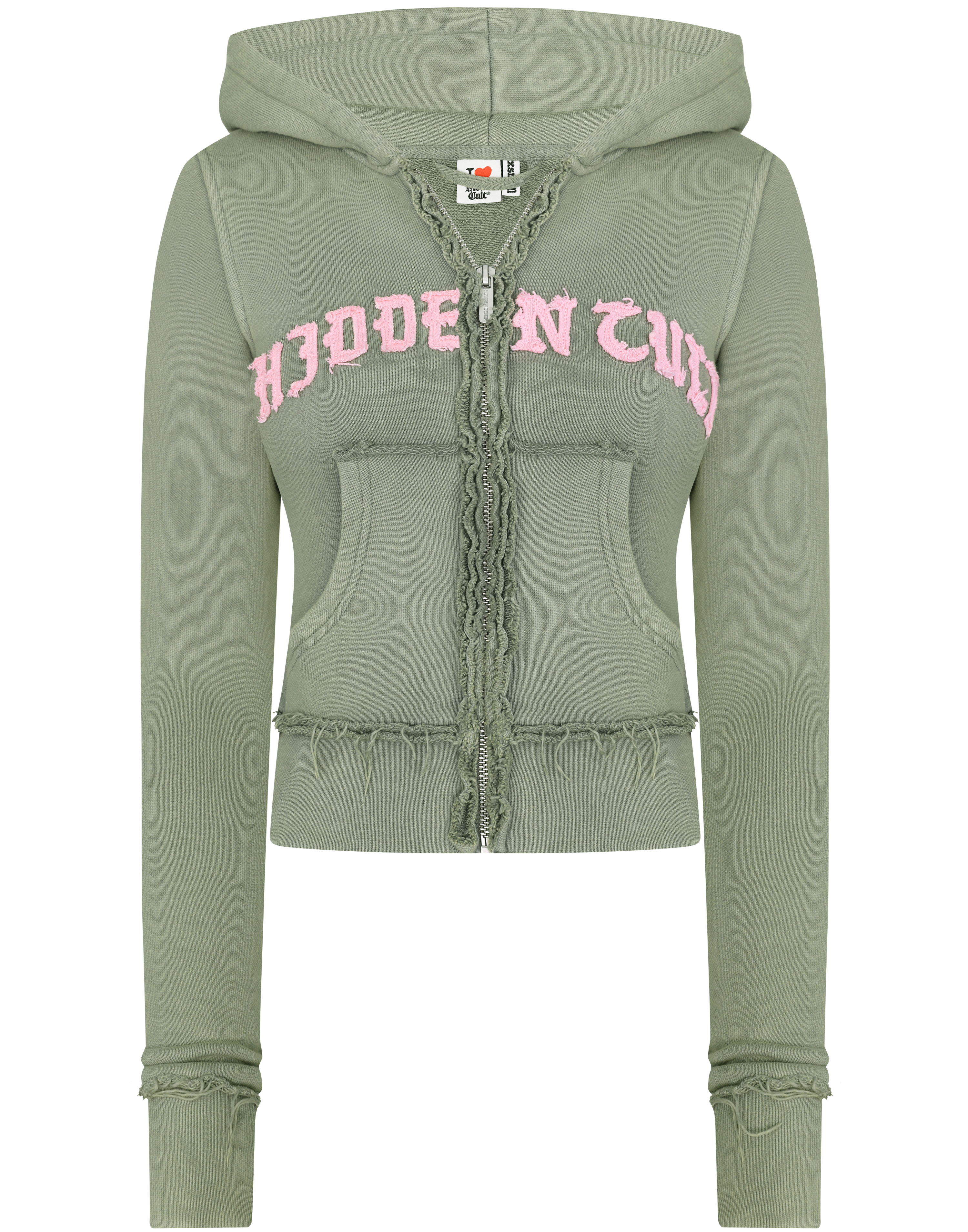 HIDDEN CULT Melore Distressed Sweatsuit Tall Friendly Green Pink Distressed Sweatsuit TikTok