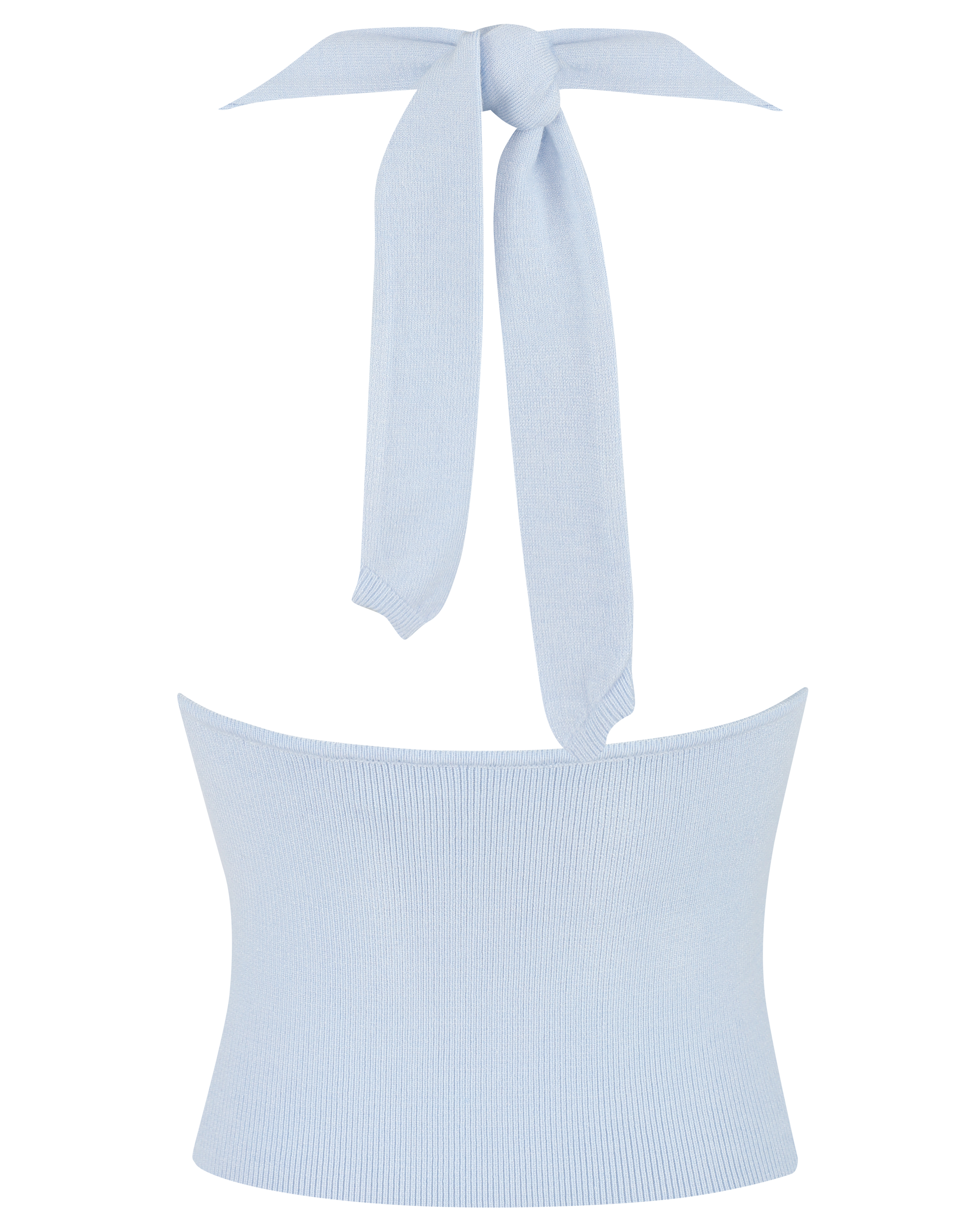 HIDDEN CULT Pearl Soft Knit Halter Top Blue Light Baby blue Soft Knit Set Halter Summer Top TikTok