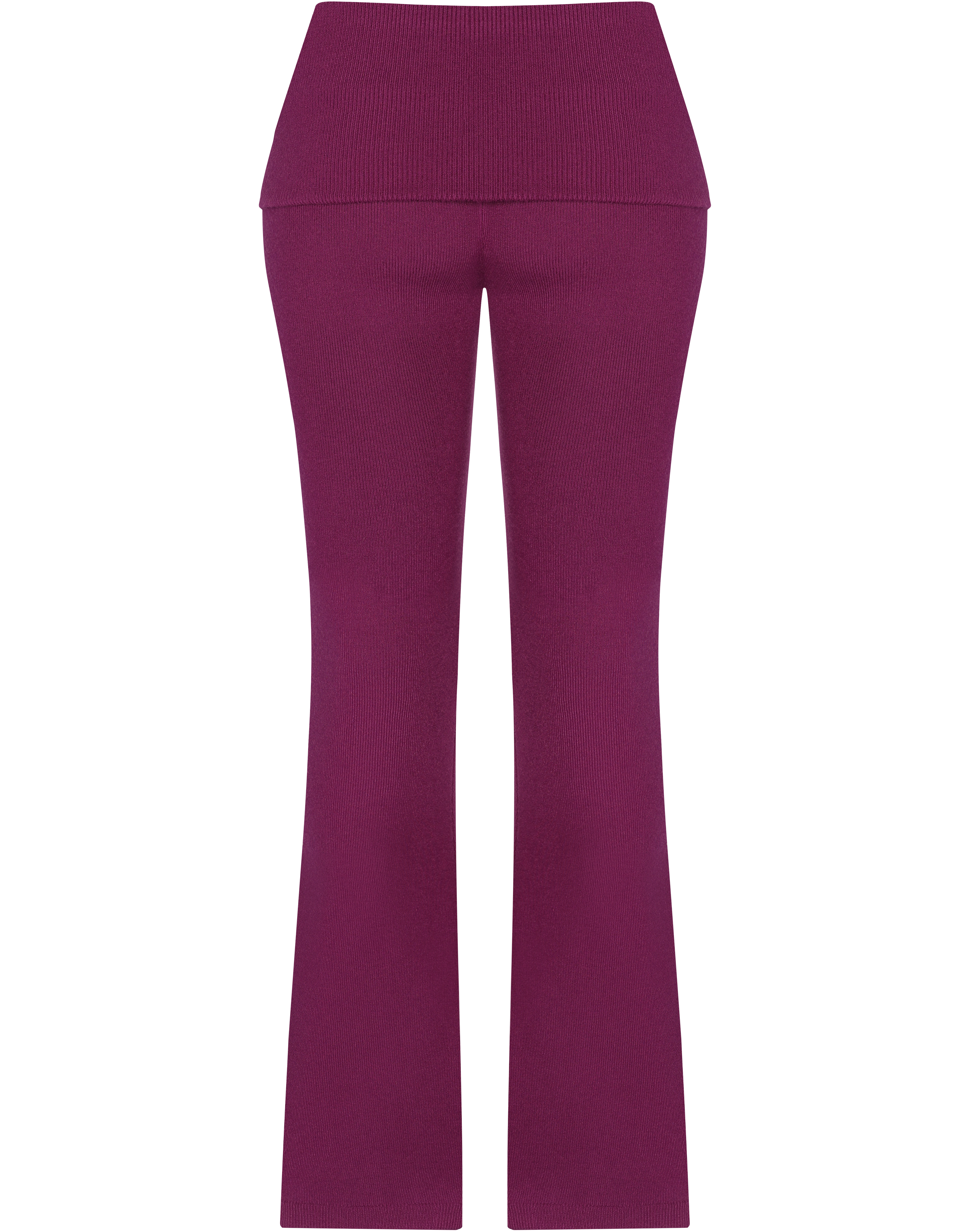 HIDDEN CULT Plum Soft Knit Foldover Pants Purple Violet Fall Sweatsuit Women's TikTok Tall Pants