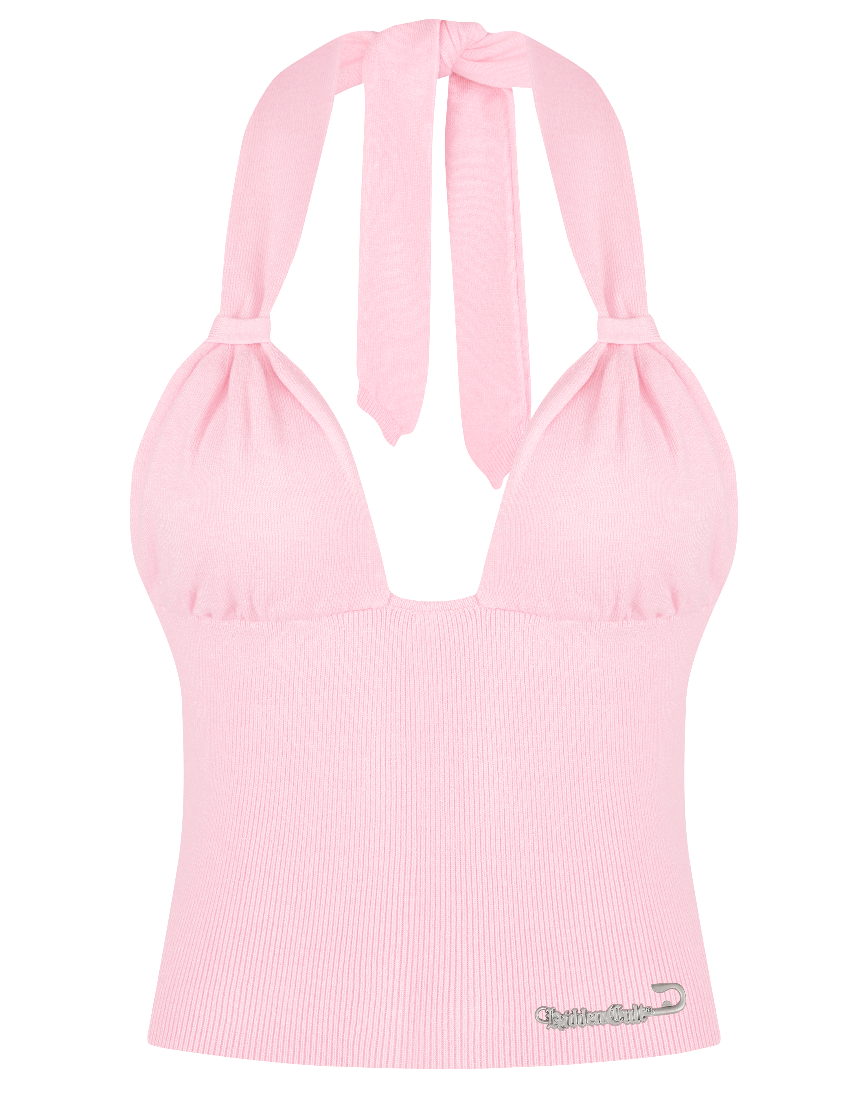 HIDDEN CULT Sakura Soft Knit Halter Top Halter Top Pink Light Pink Baby Pink Soft Knit Summer TikTok