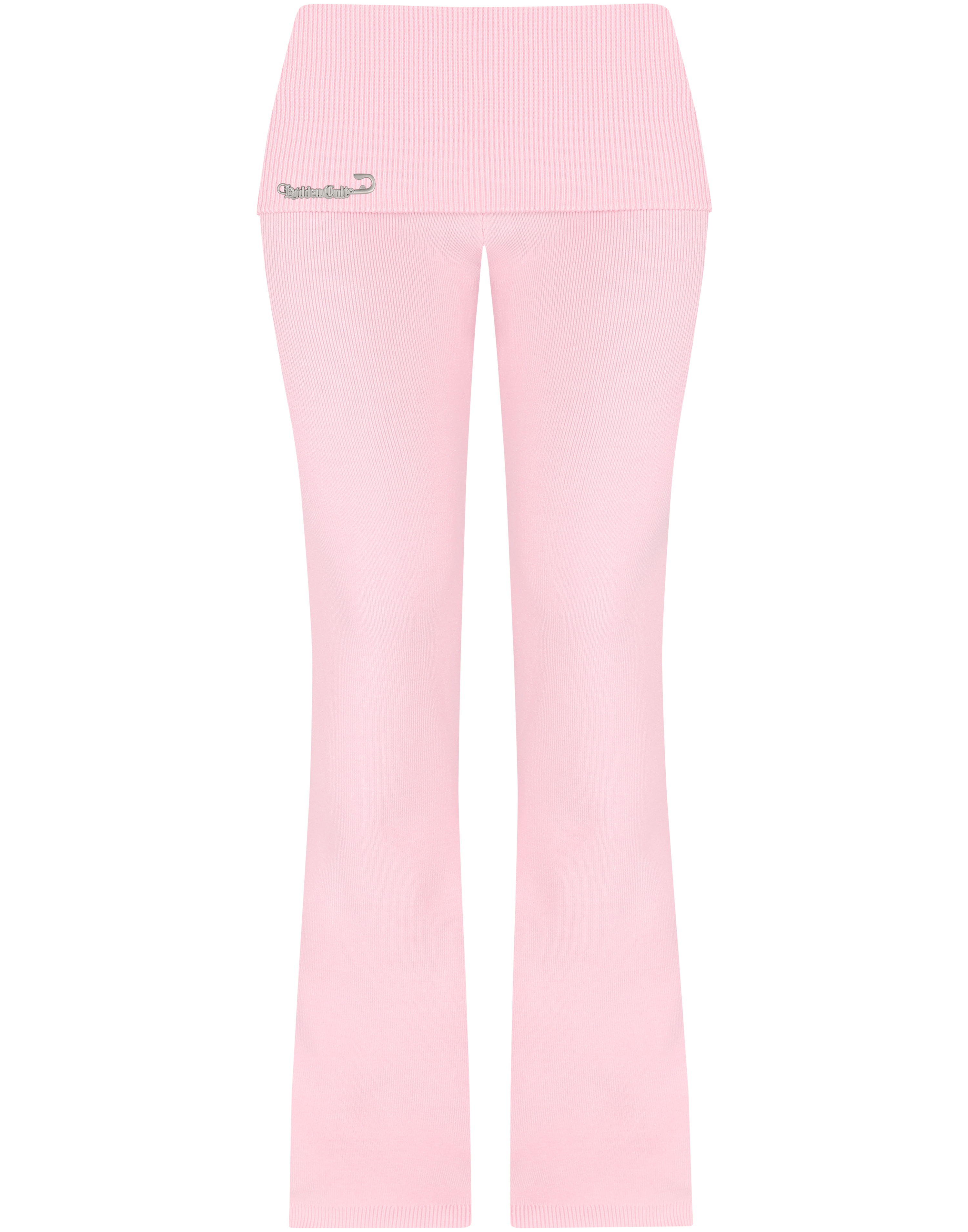 HIDDEN CULT Sakura Soft Knit Foldover Pants Pink Baby Pink Light Pink Knitted Pants TikTok Tall