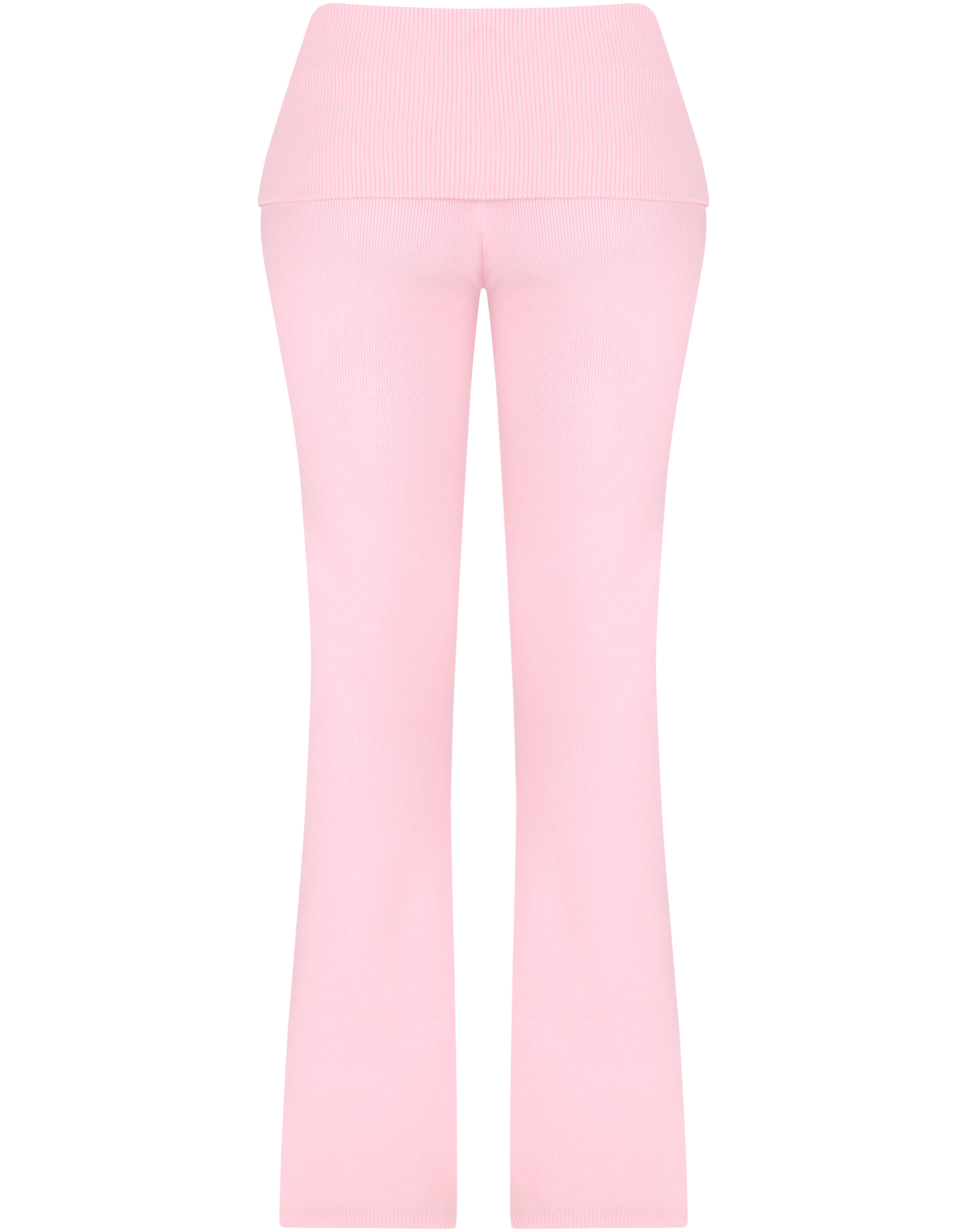 HIDDEN CULT Sakura Soft Knit Foldover Pants Pink Baby Pink Light Pink Knitted Pants TikTok Tall