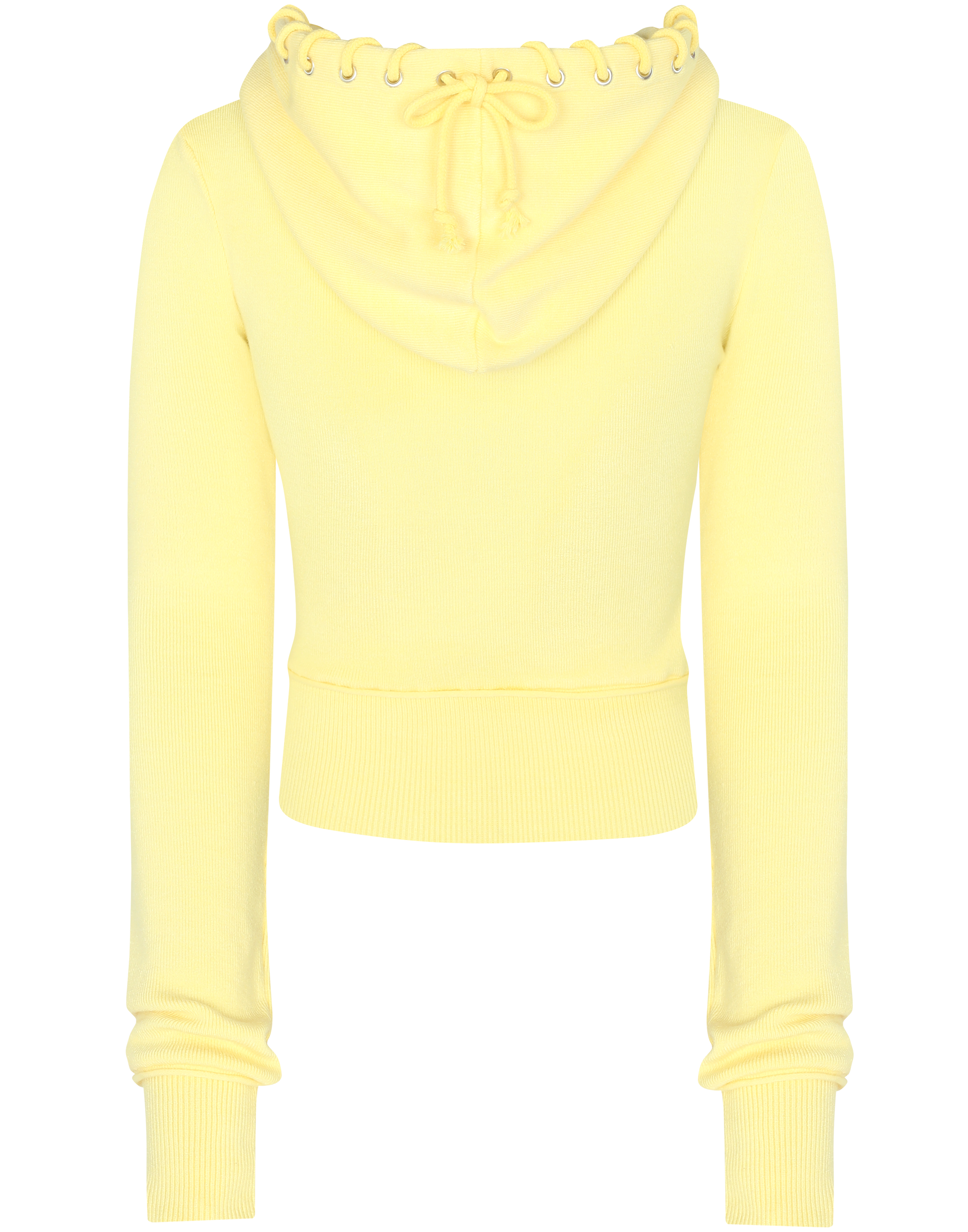 HIDDEN CULT Yuzu Soft Knit Zip Hoodie Butter Yellow Light Yellow Sweatsuit TikTok Slim Bodycon