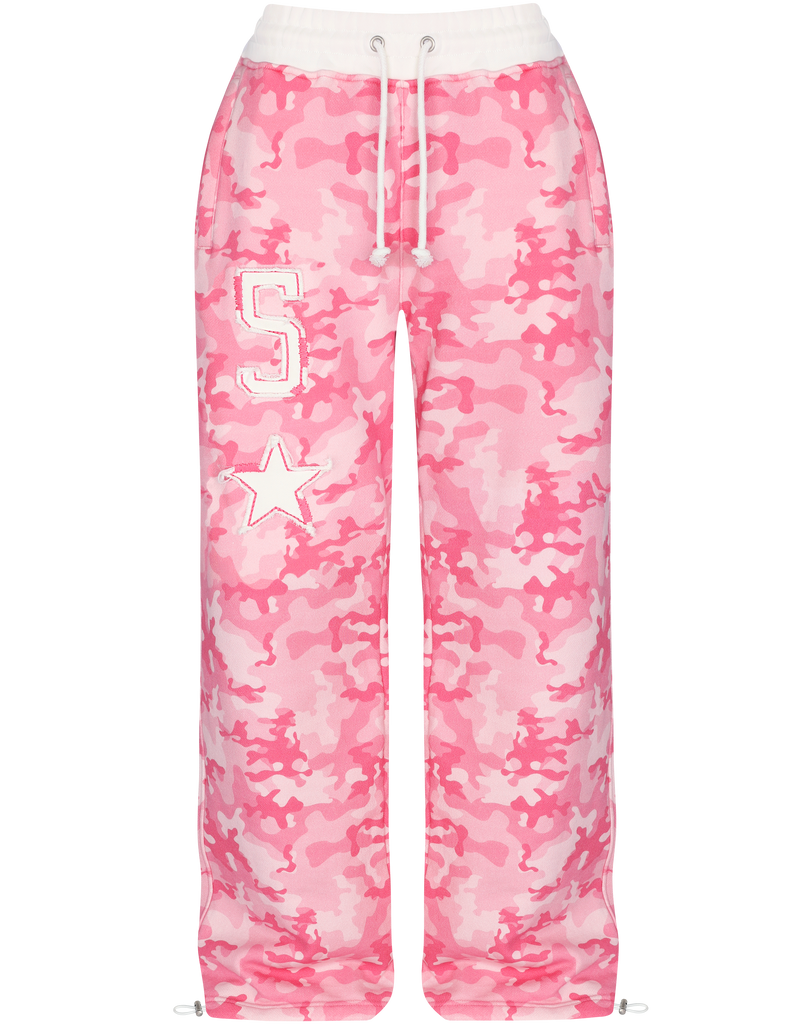 HIDDEN CULT Pink Camo Baggy Sweatpants Women's Streetwear Clothing TikTok Camouflage Tall Friendly