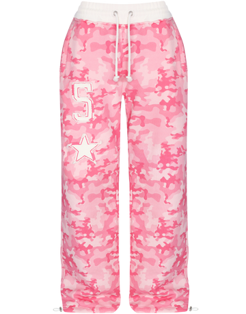 HIDDEN CULT Pink Camo Baggy Sweatpants Women's Streetwear Clothing TikTok Camouflage Tall Friendly