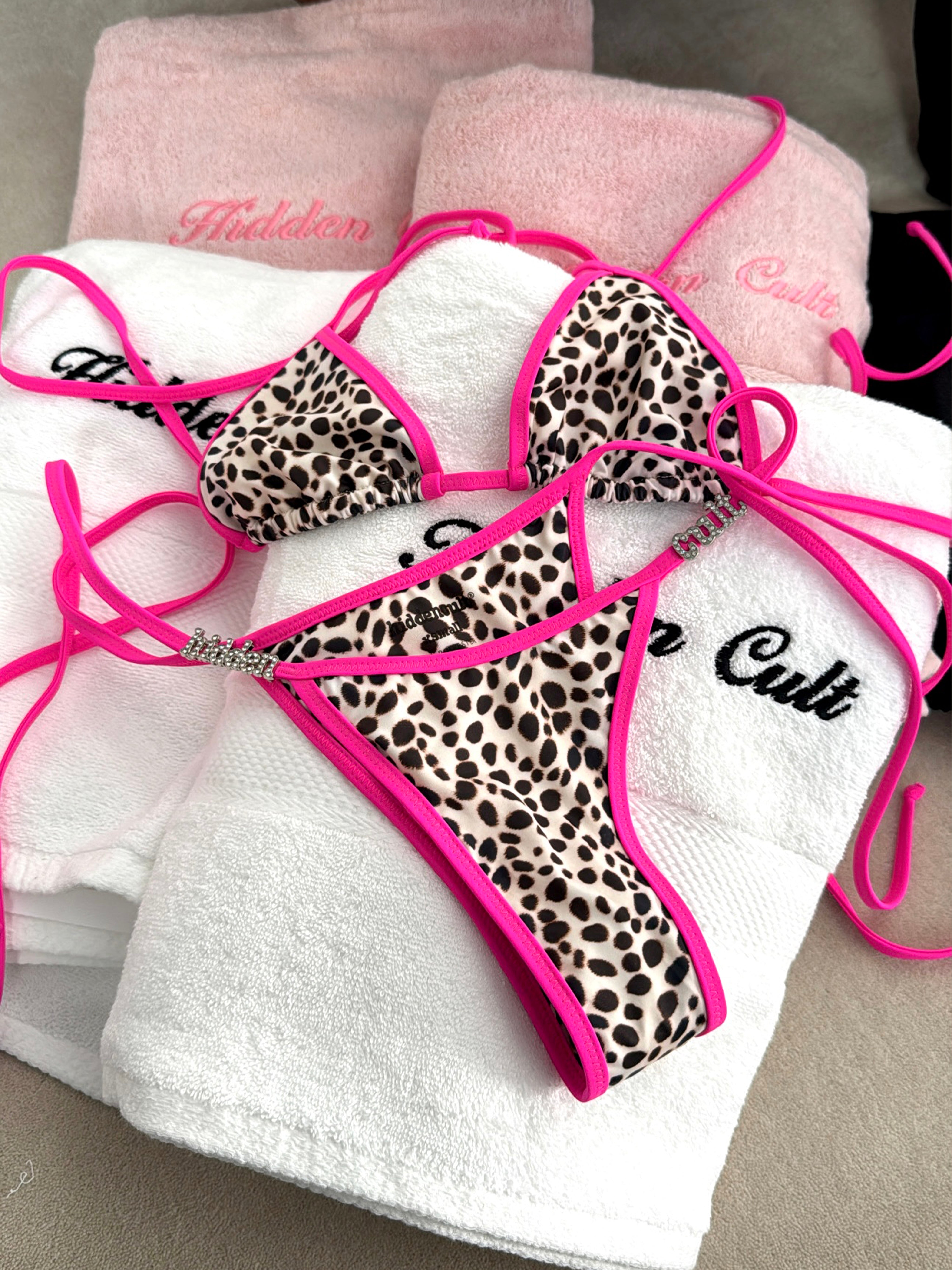 DROP JULY 11TH - Cheetah Magenta Bikini Set