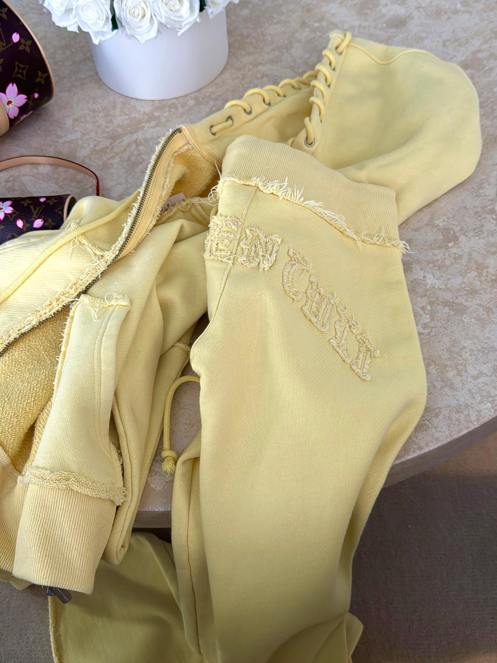 SOLD OUT - Inca Pale Yellow Zip Hoodie