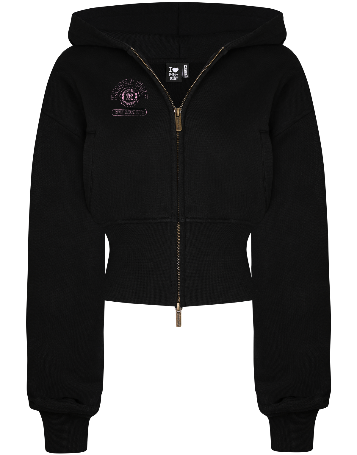 HIDDEN CULT® NYC Frame Zip Hoodie Cropped Zip Hoodie Women's Streetwear Clothing Fashion TikTok