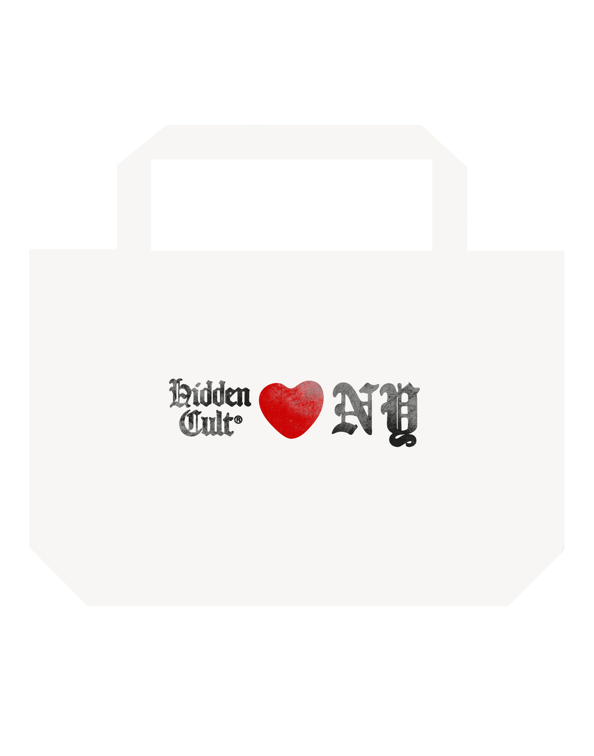 HIDDEN CULT® Hidden Cult Love NY Bag Maxi bag made cotton canvas white Tote Bag Shopping Bag