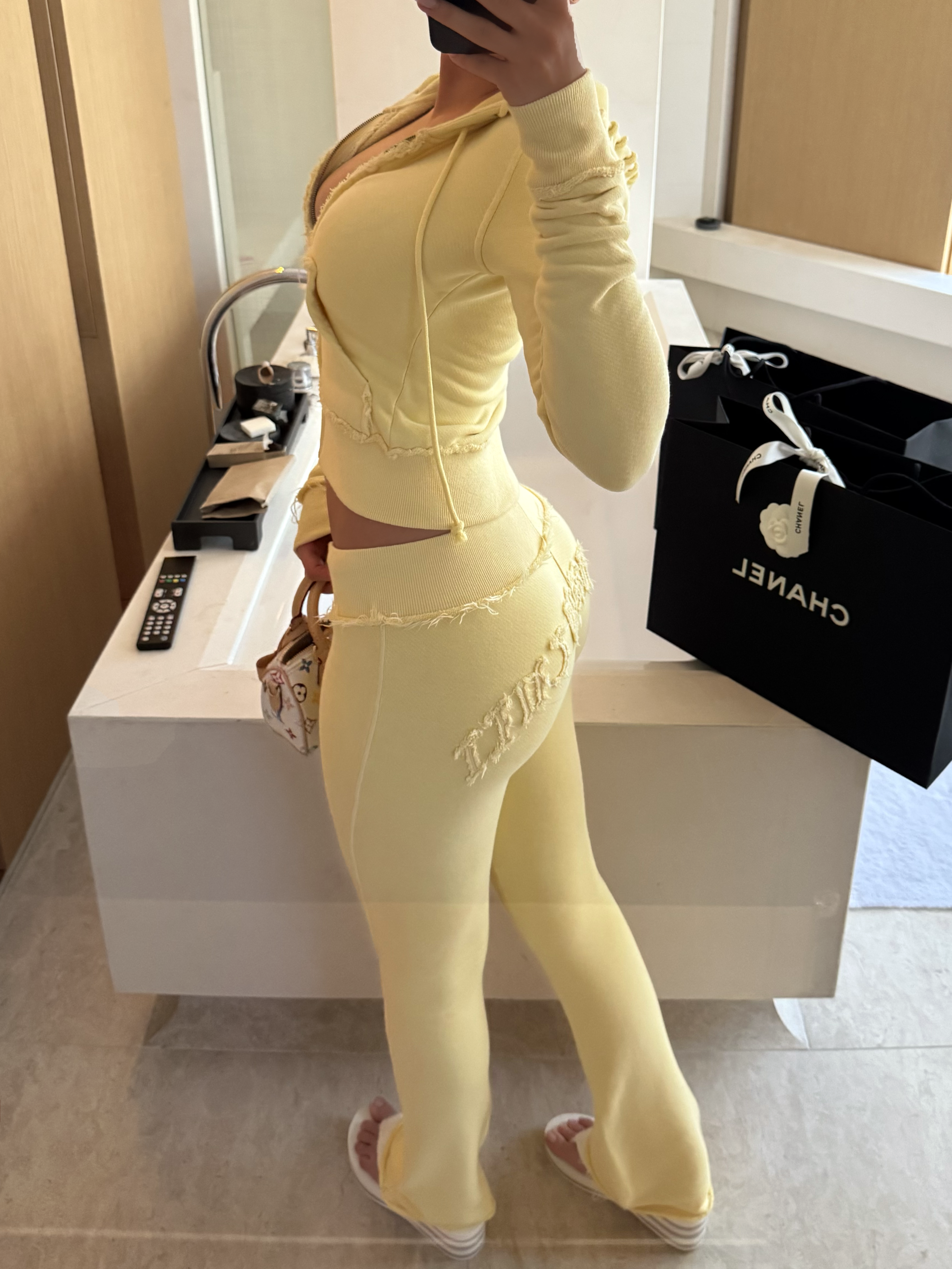 Inca Pale Yellow Low Rise Pants