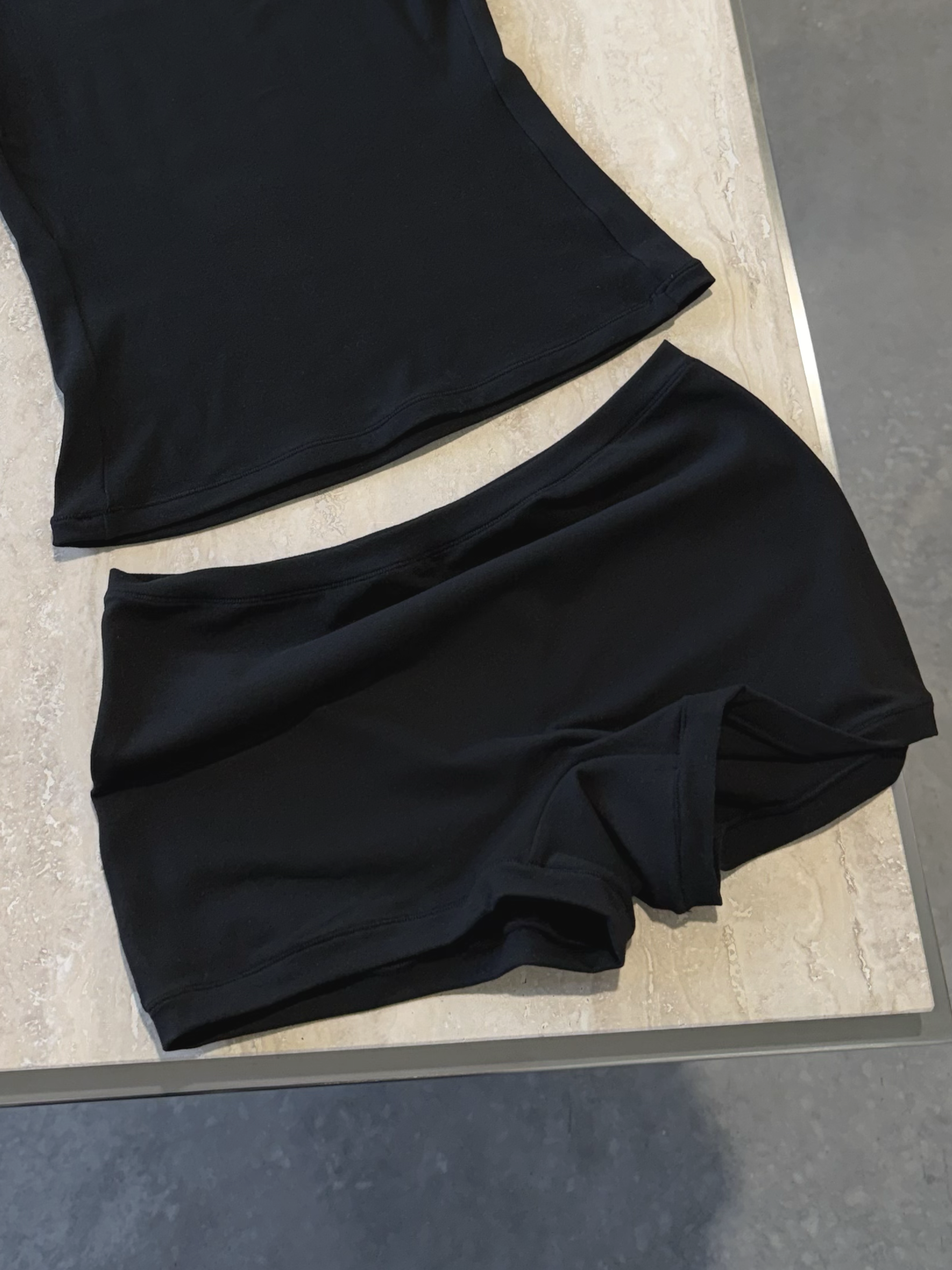HIDDEN CULT Smooth Signature Micro Set T-shirt Booty shorts Boyshort Gym Athleisure Workout TikTok