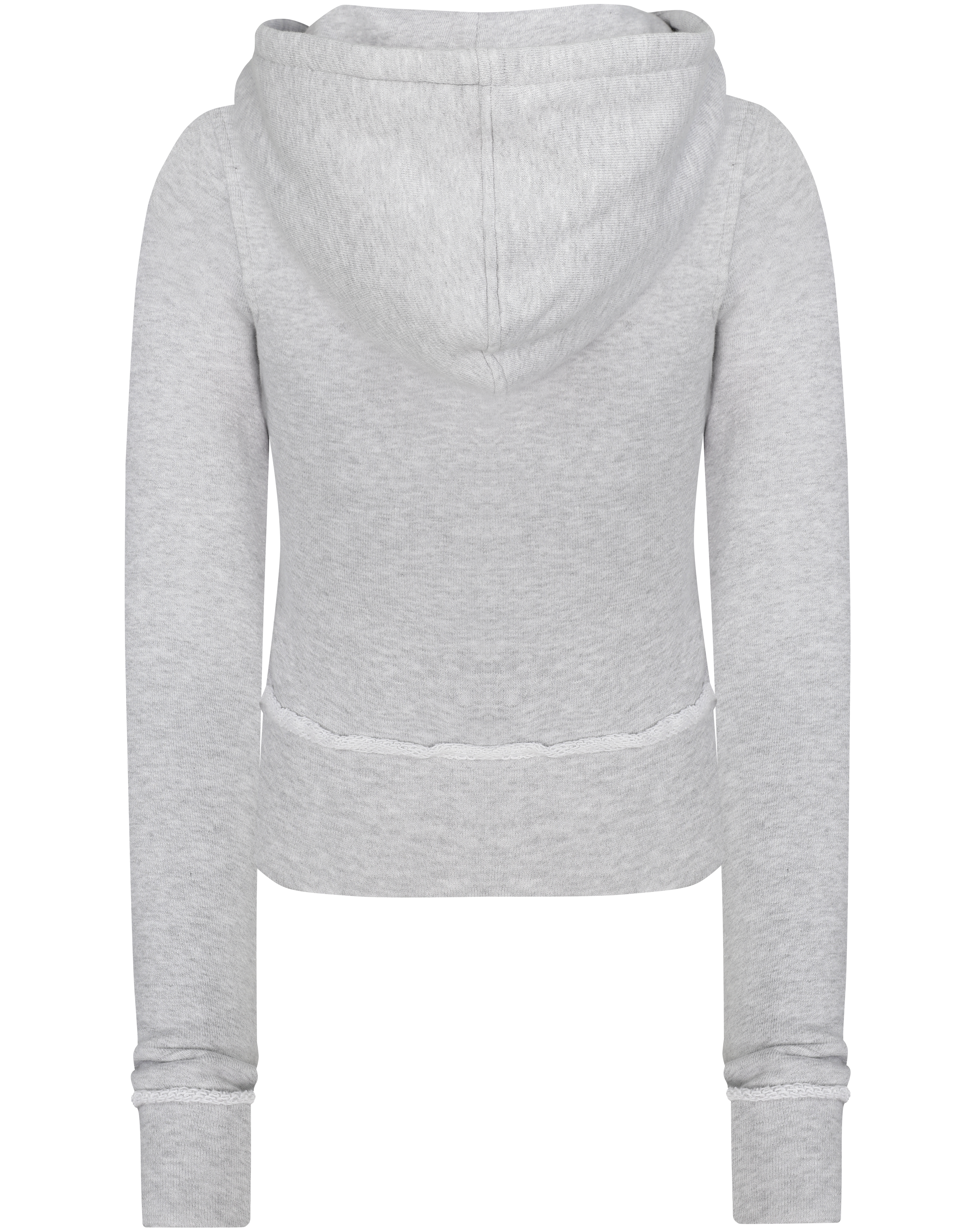 HIDDEN CULT Paleora Fitted Distressed Zip Hoodie Grey Fitted Sweatsuit Women's Streetwear TikTok