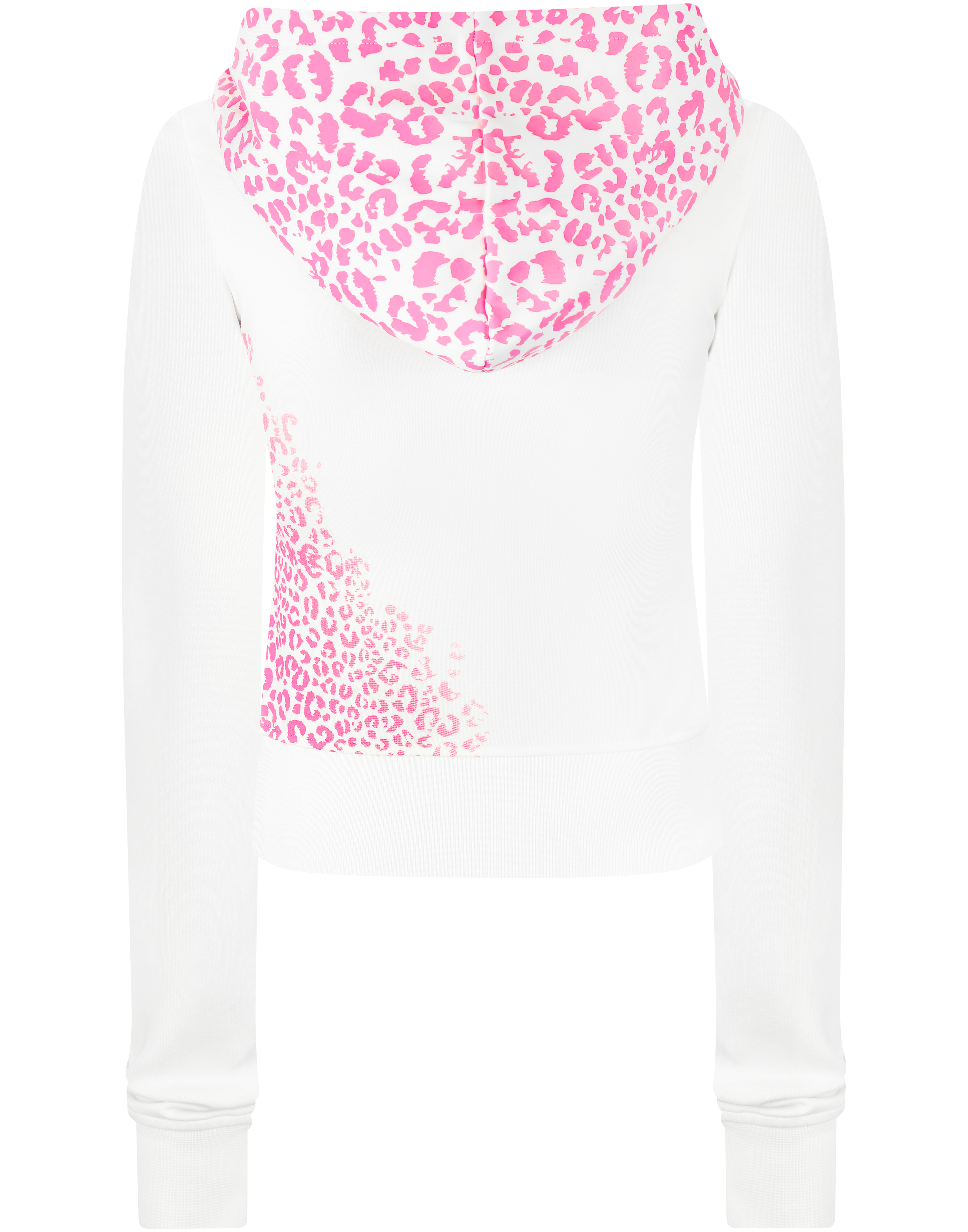 HIDDEN CULT Sculpt Stretch Cheetah White Zip Hoodie Leopard Pink Womens Slim fit Form fitted TikTok