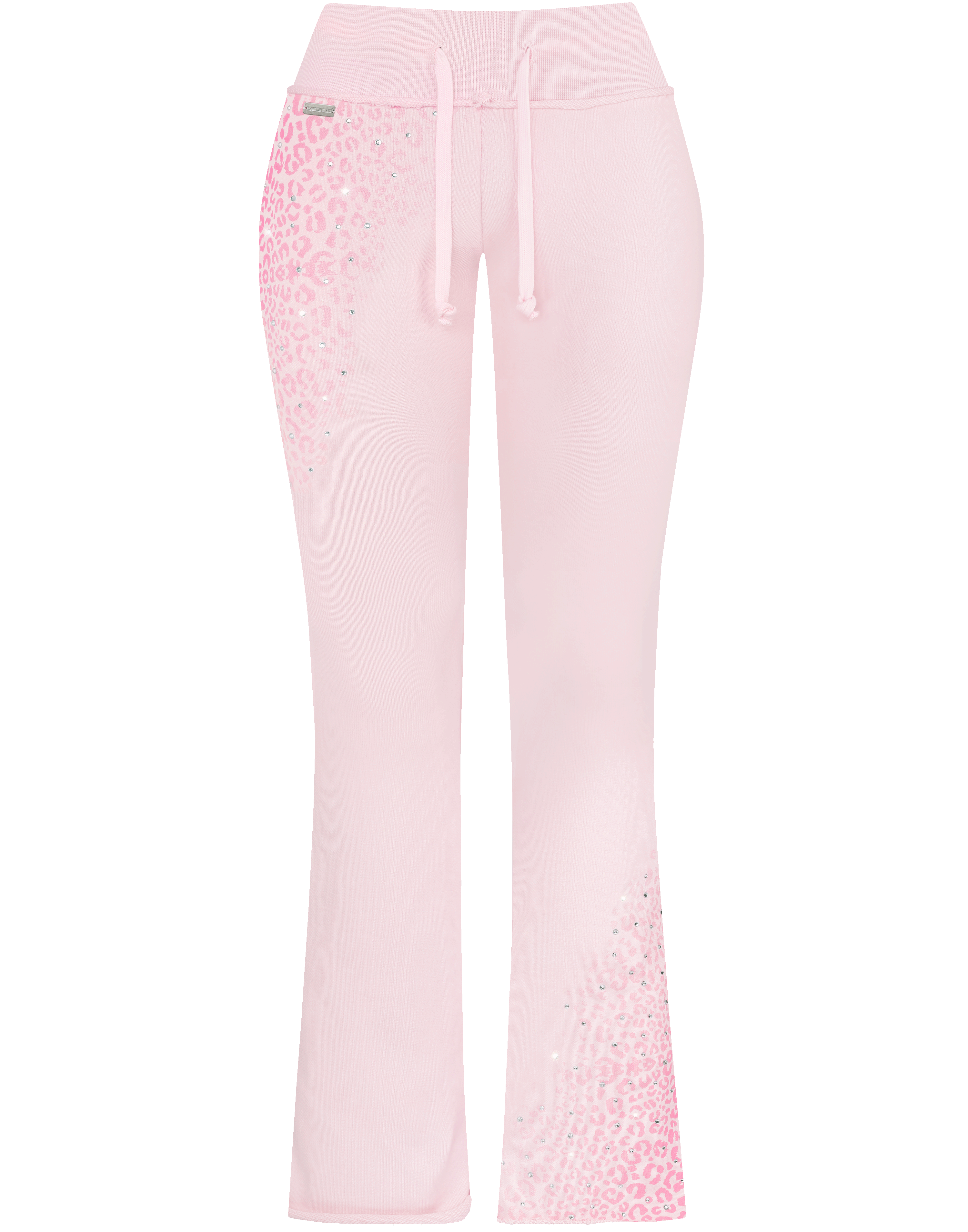 HIDDEN CULT Fine Cotton Cheetah Pink Crystal Pants Pink Baby Pink Rhinestone Tall Friendly TikTok