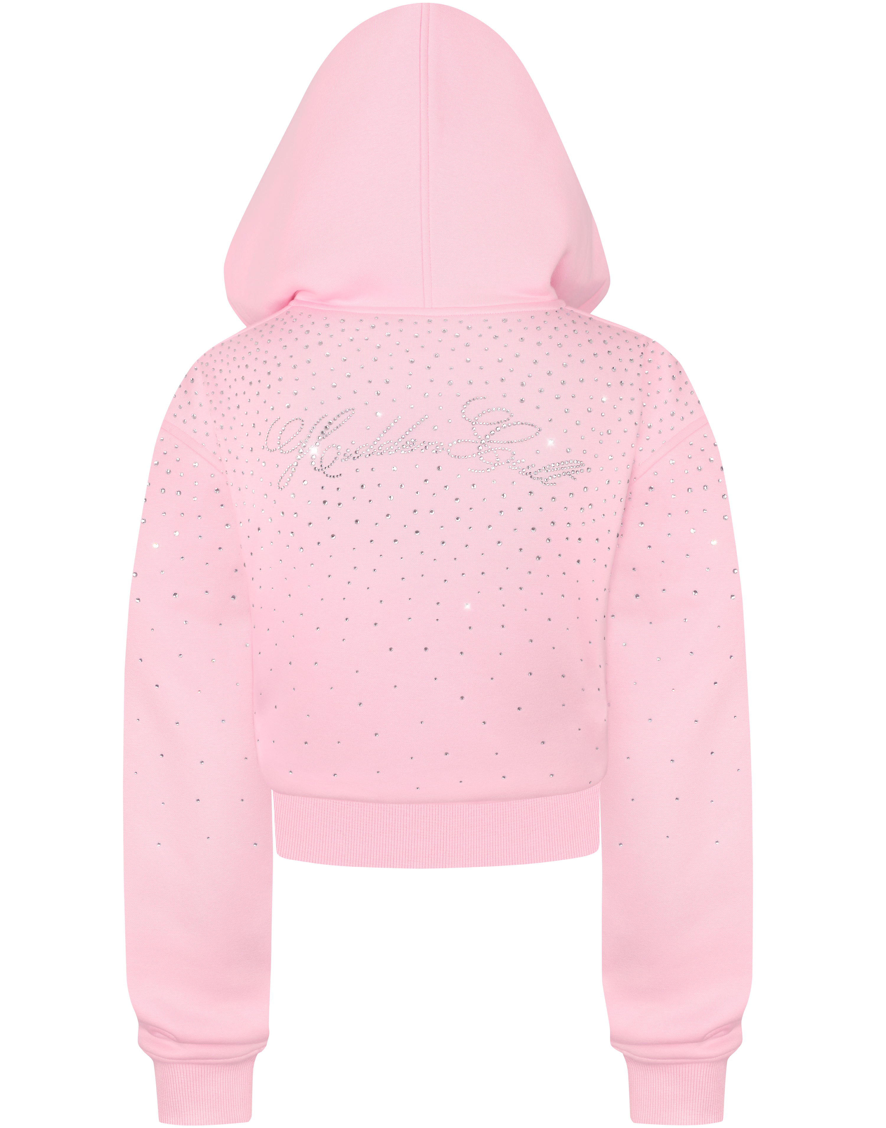 HIDDEN CULT Perfect Pink Rhinestone Zip Hoodie Zip Hoodie Crystal y2k Light Baby Pink Womens TikTok