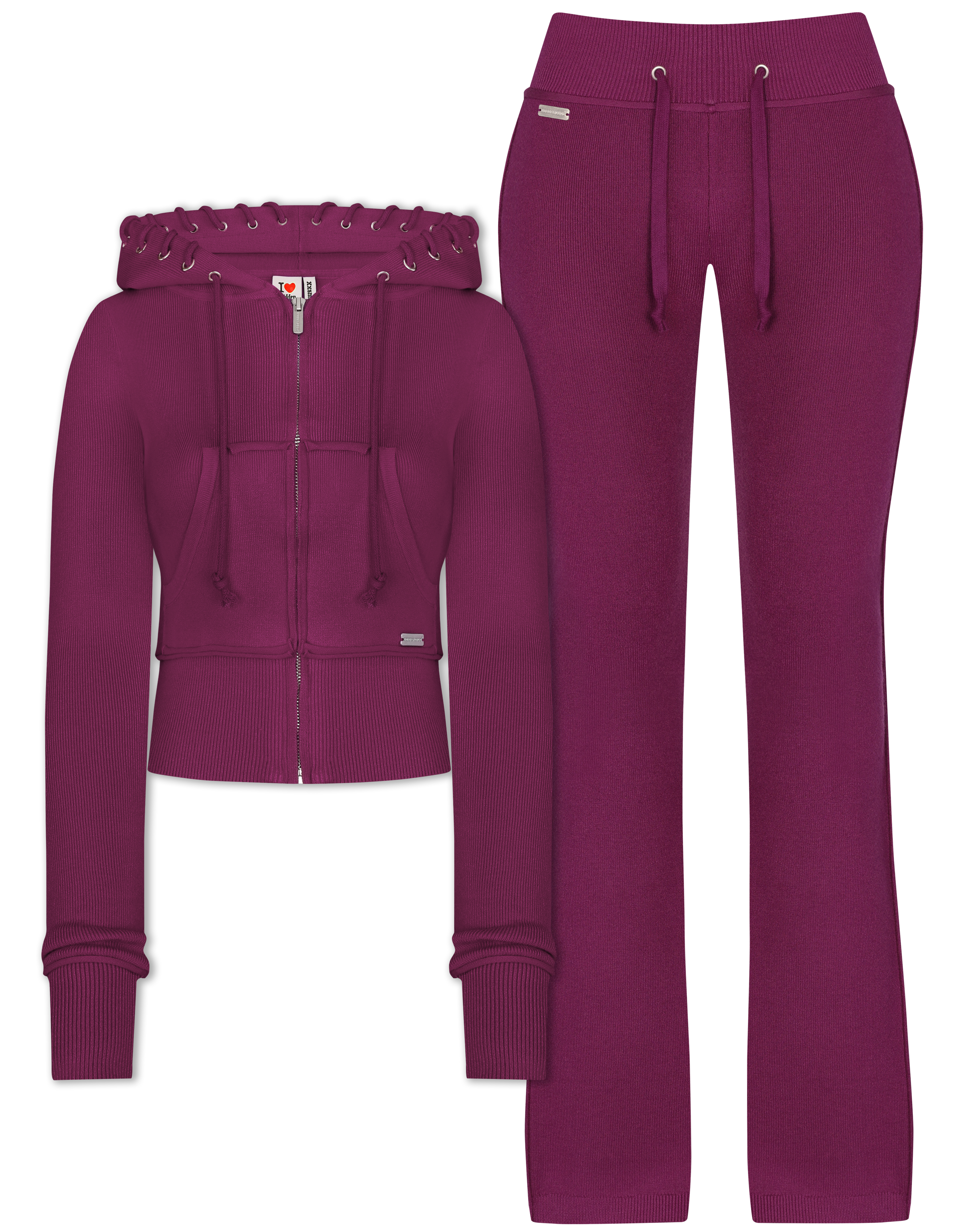 HIDDEN CULT Plum Soft Knit Set Purple Dark Purple Dark Lilac Fall Halloween Sweatsuit Tall TikTok