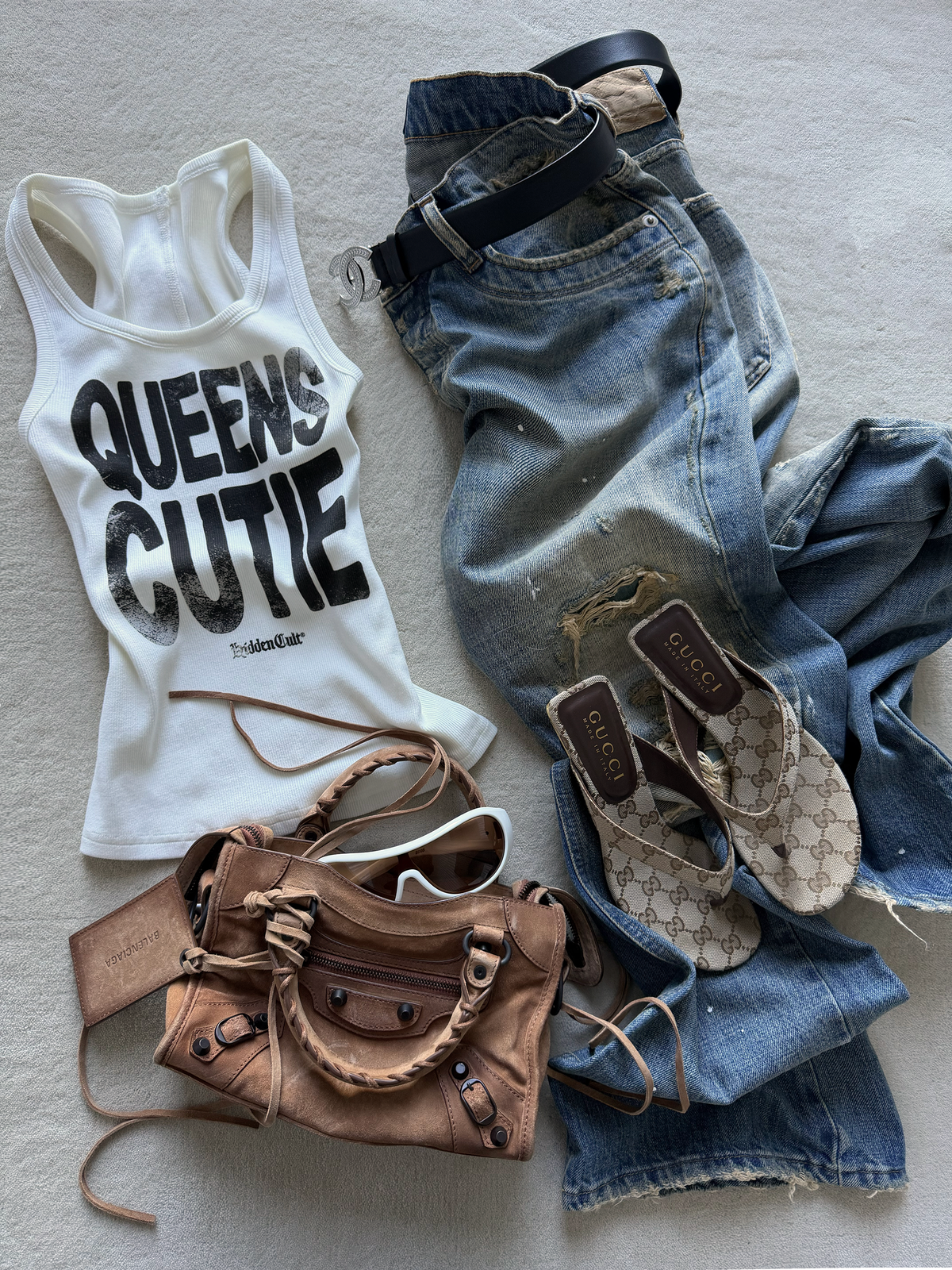 Queens Cutie White Tank Top