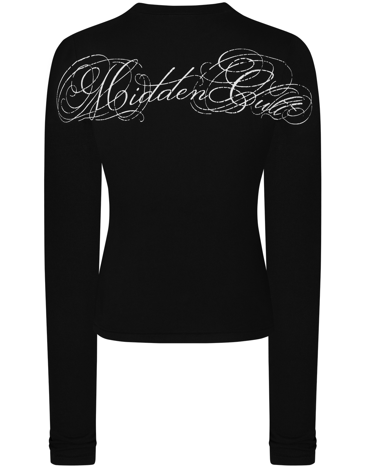 HIDDEN CULT Smooth Signature Longsleeve Black Stretch Bodycon Athleisure Workout Tall TikTok