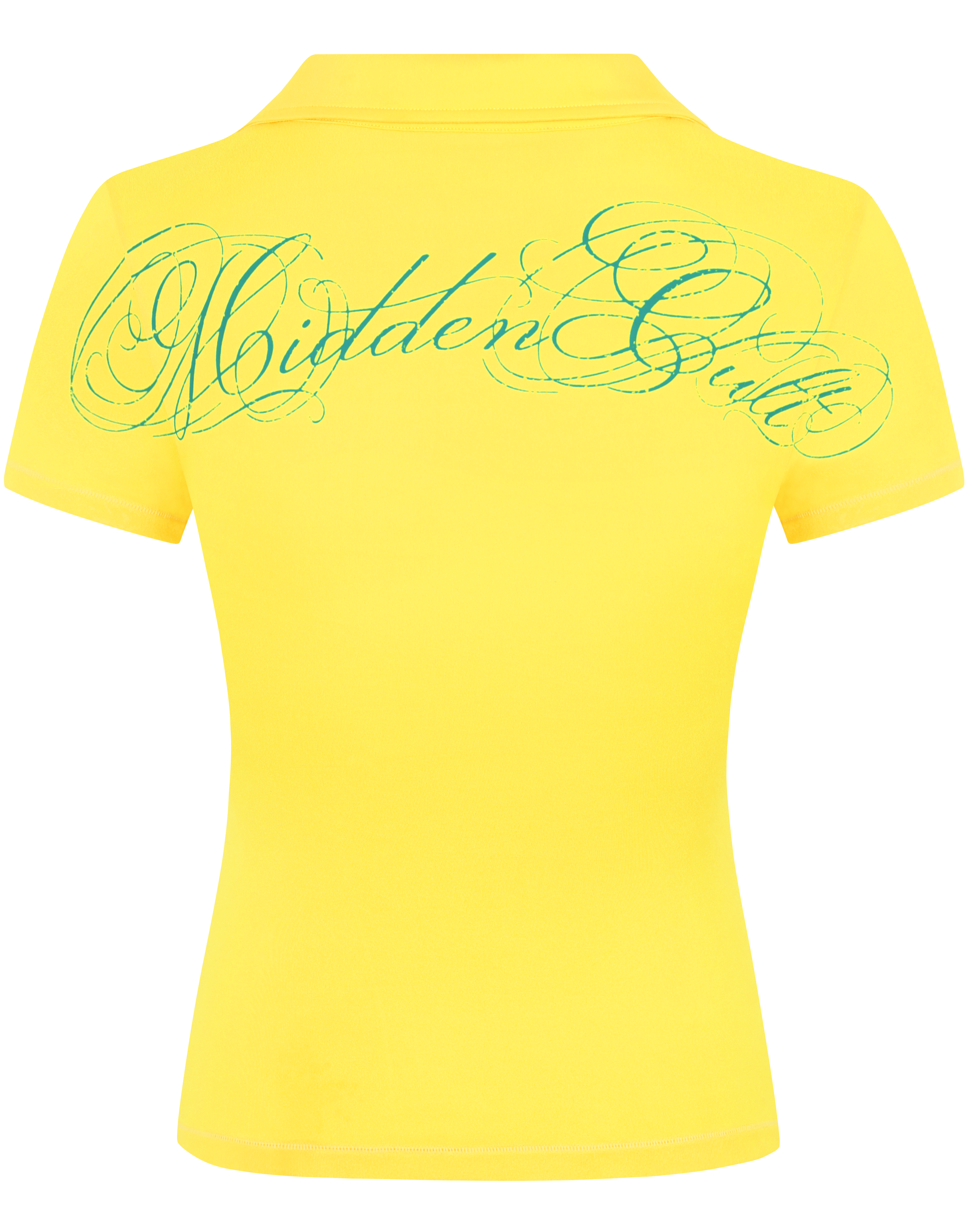 HIDDEN CULT Sunburst Polo Set Tee T-shirt Booty shorts Boyshorts Gym Beach TikTok Yellow Summer