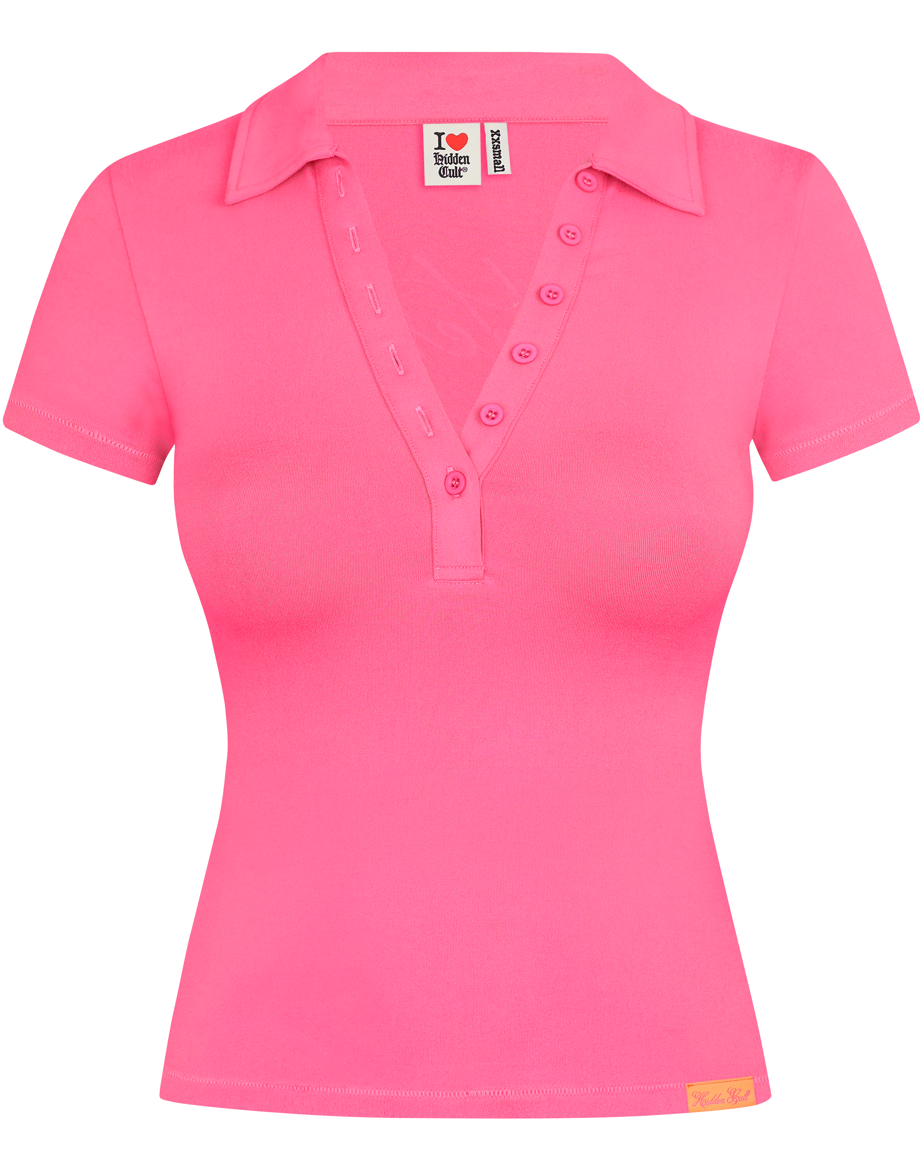 HIDDEN CULT Yummy Pink Polo Set Tee T-shirt Boyshorts Stretch Gym Workout Wear Beach TikTok Summer
