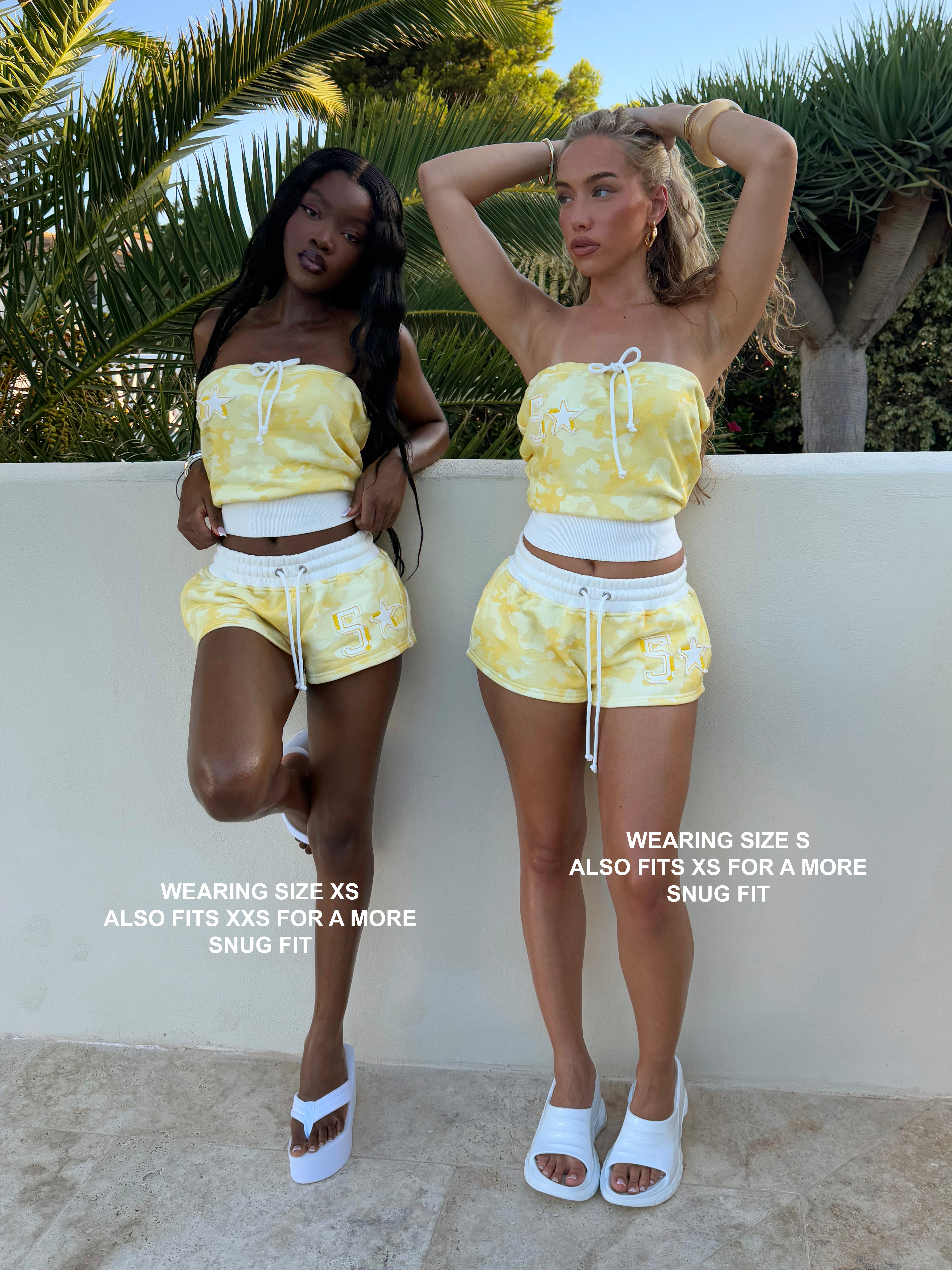 DROP JULY 25TH - Yellow Camo Slouchy Top