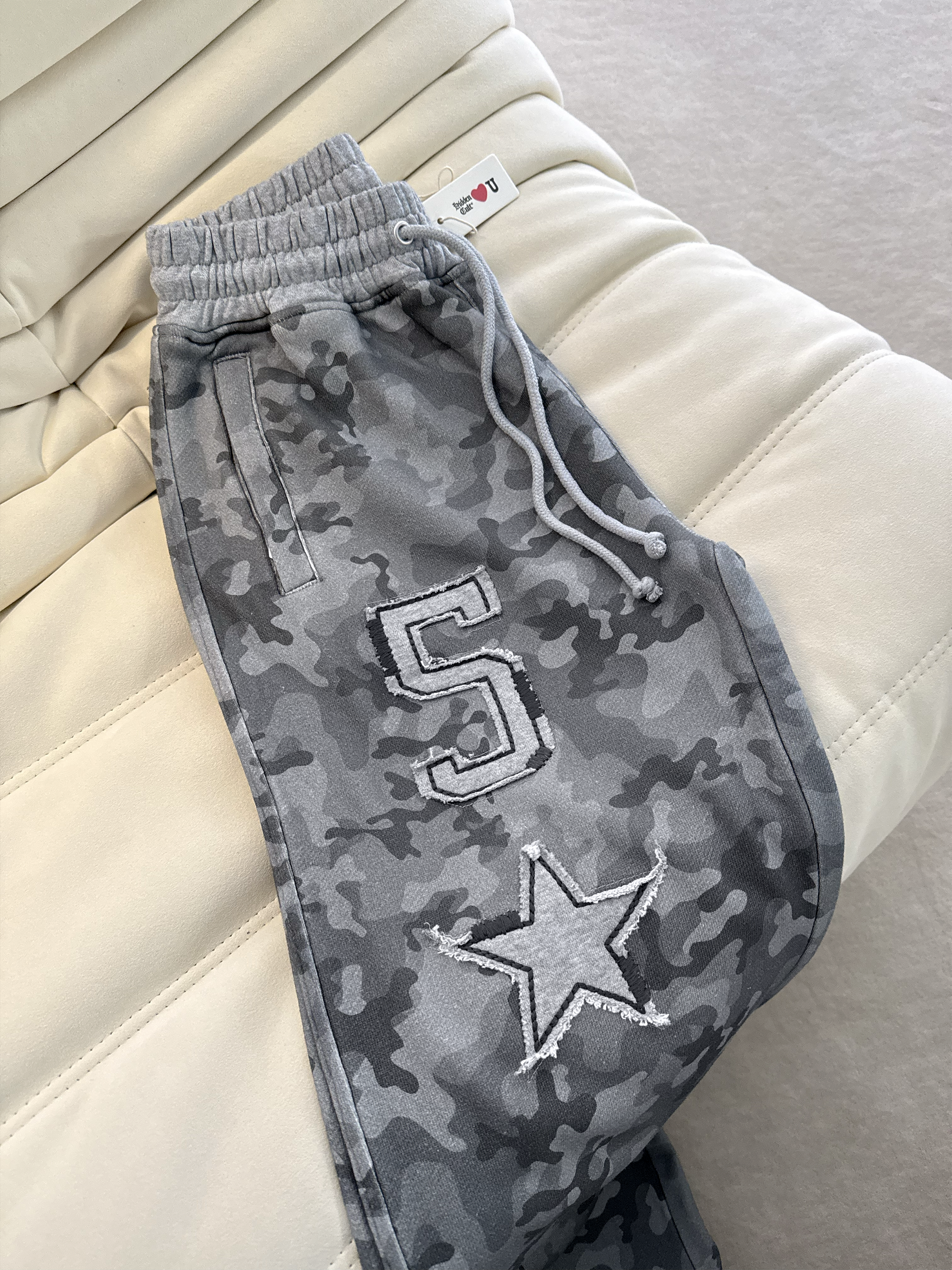 DROP NOV 14TH - Grey Camo Baggy Sweatpants