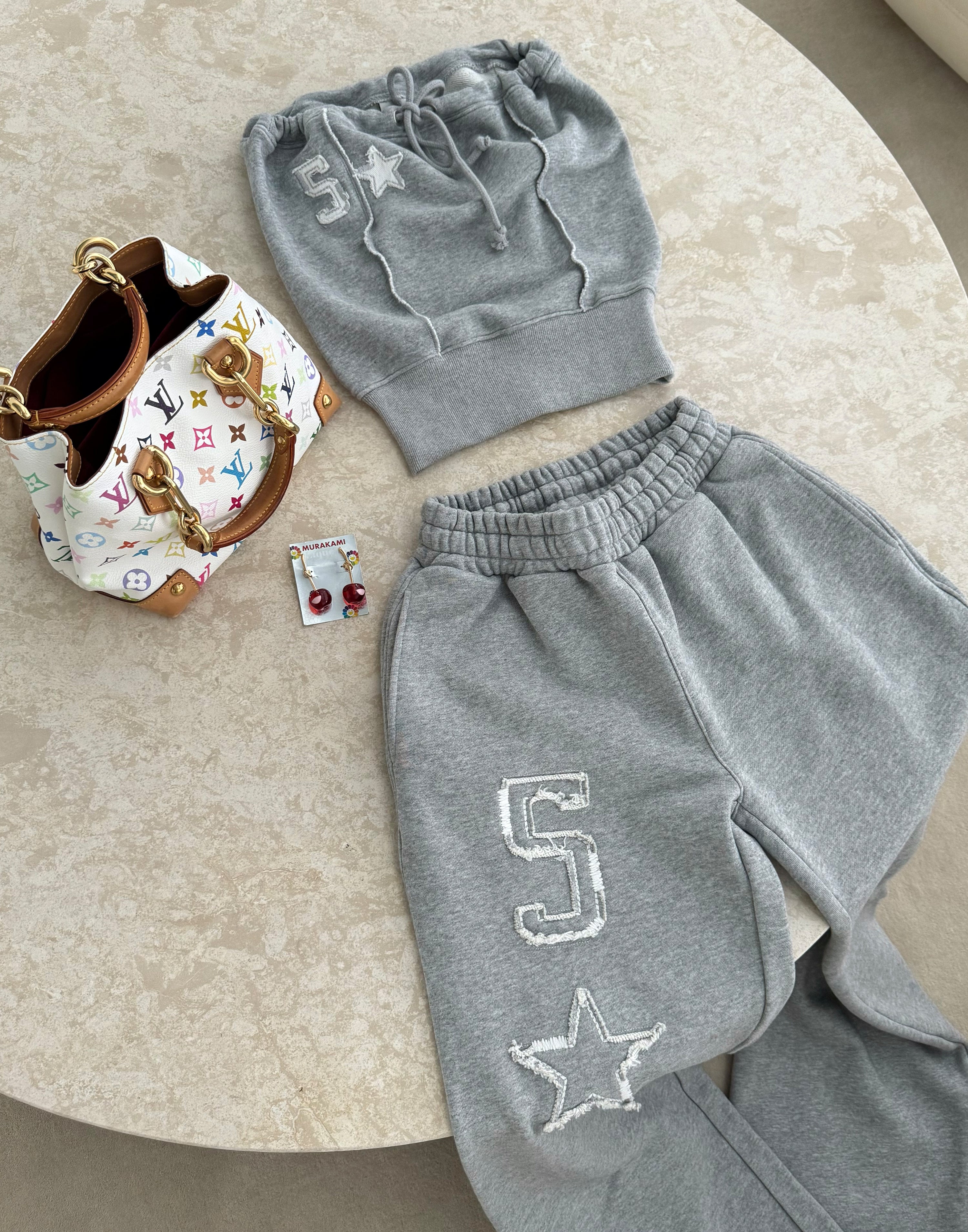 SIGN UP - Baggy Grey Star Sweatpants