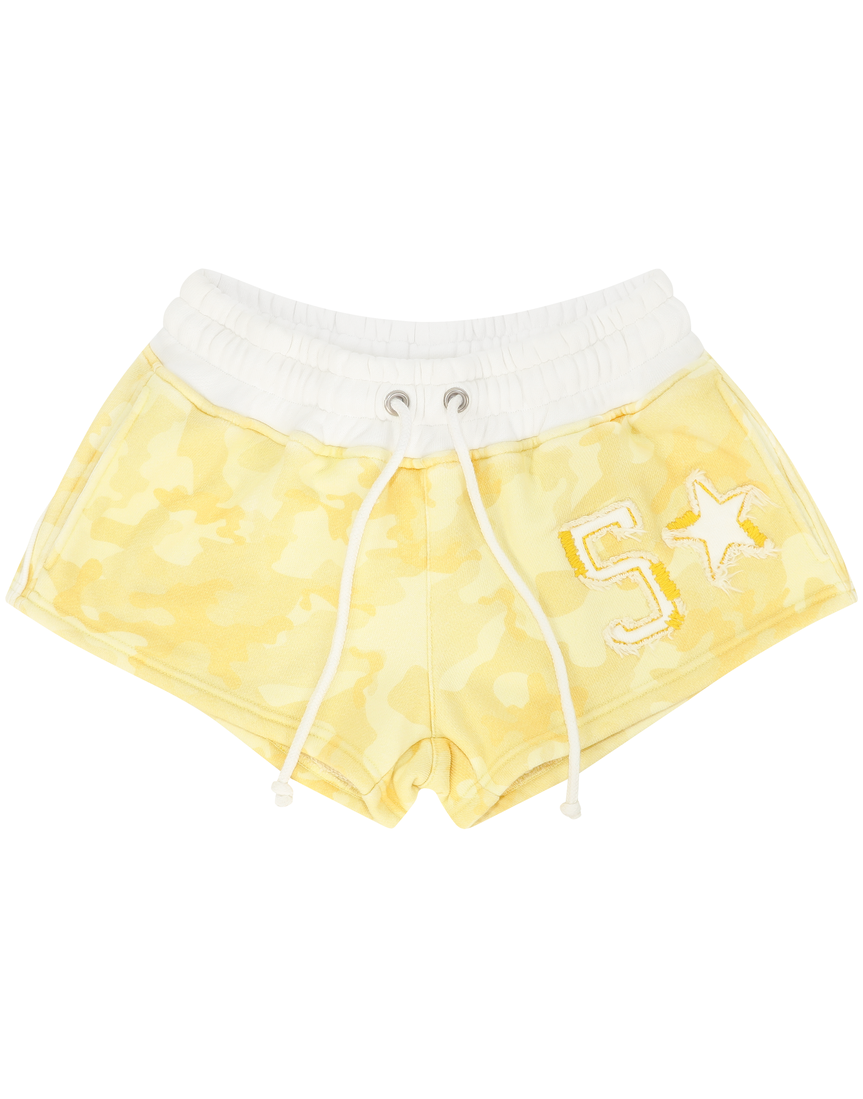 HIDDEN CULT Yellow Camo Shorts Women's Streetwear Clothing Fashion TikTok Butter Yellow